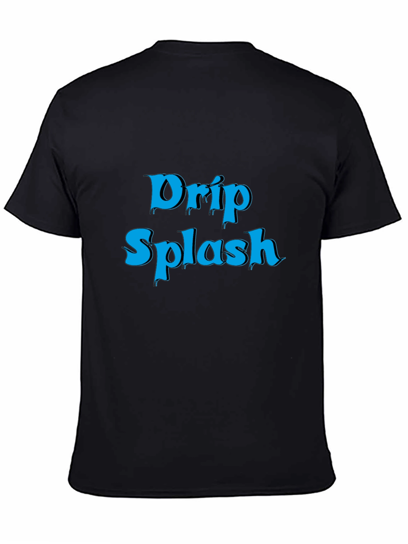 Drip Splash Graphic Tee - Black Casual T-Shirt