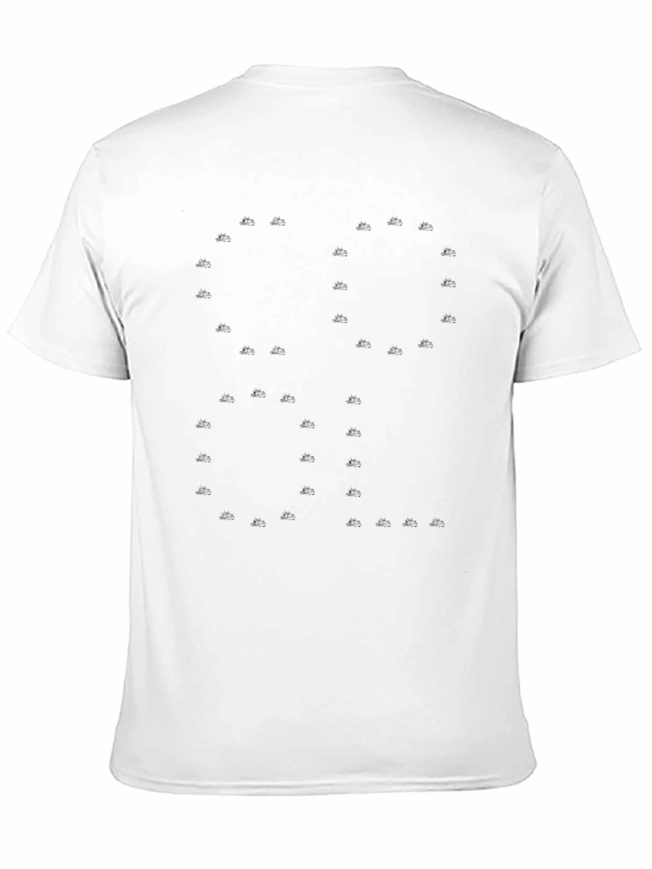 Black T-Shirt with Car Print Design