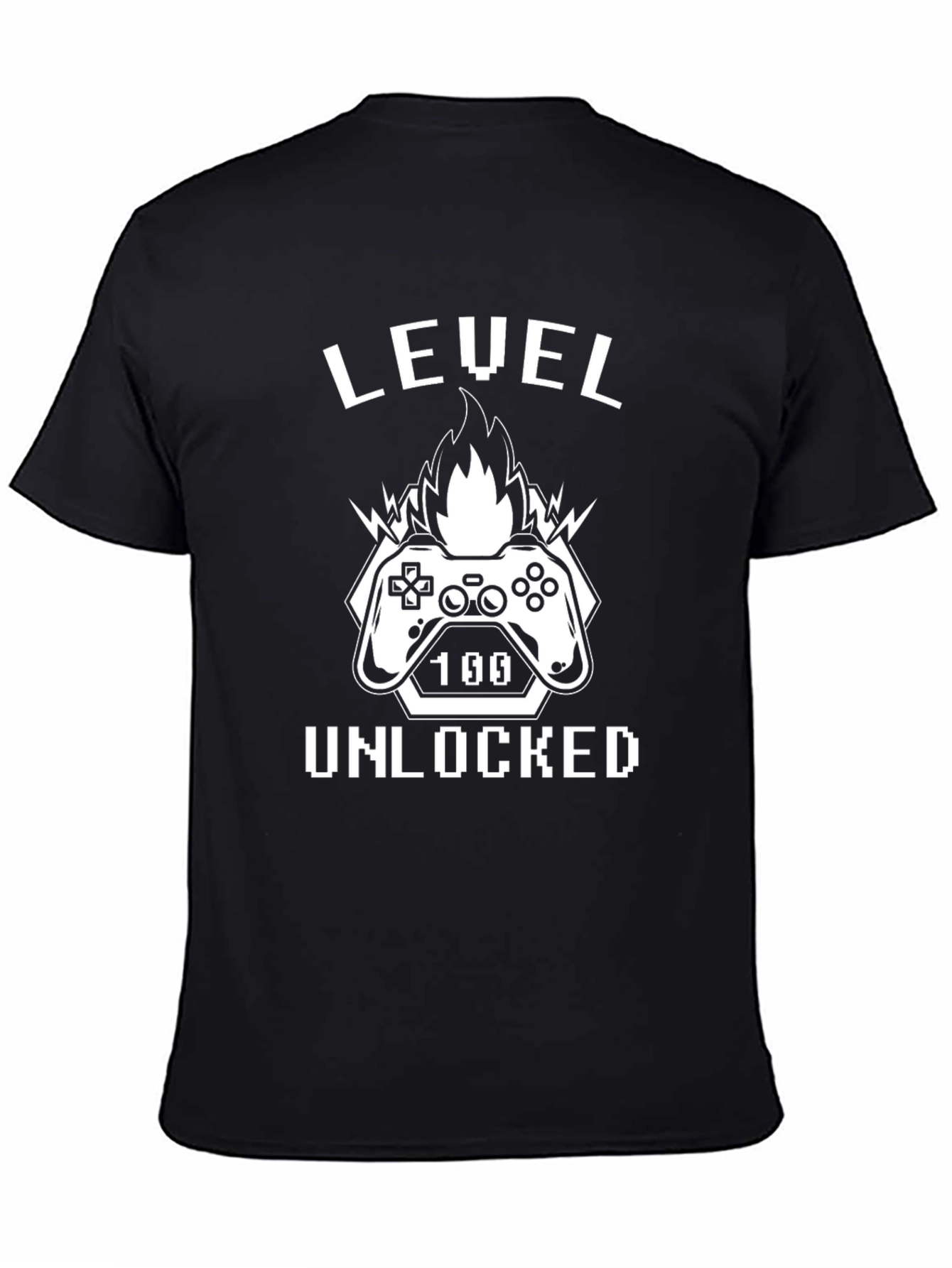 Level 100 Unlocked Black T-Shirt