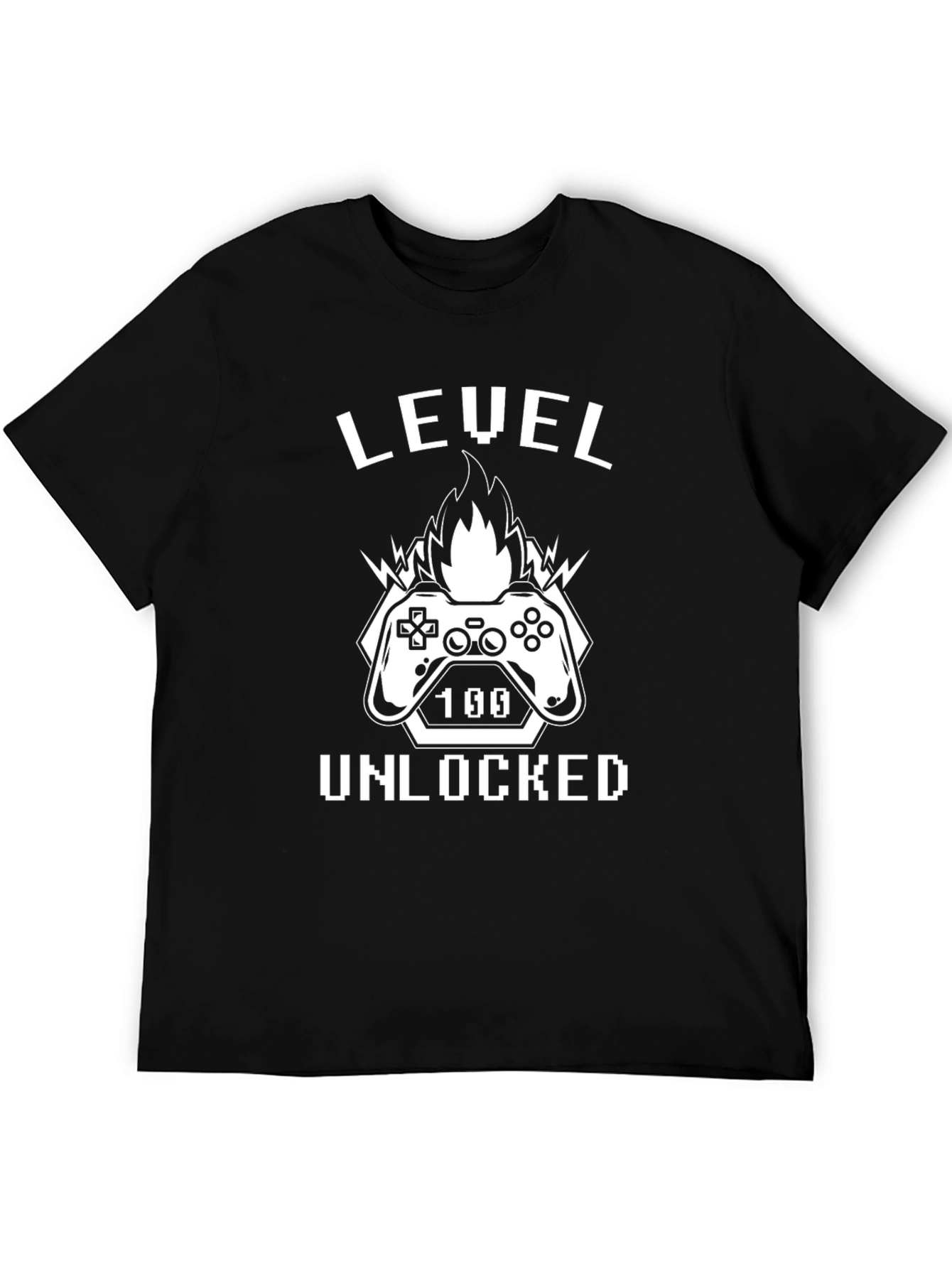 Level 100 Unlocked Black T-Shirt