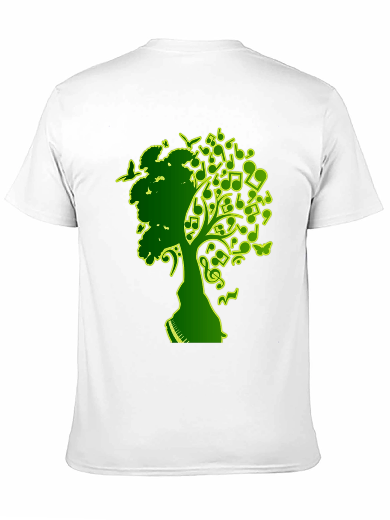 Musical Tree Graphic T-Shirt - Black