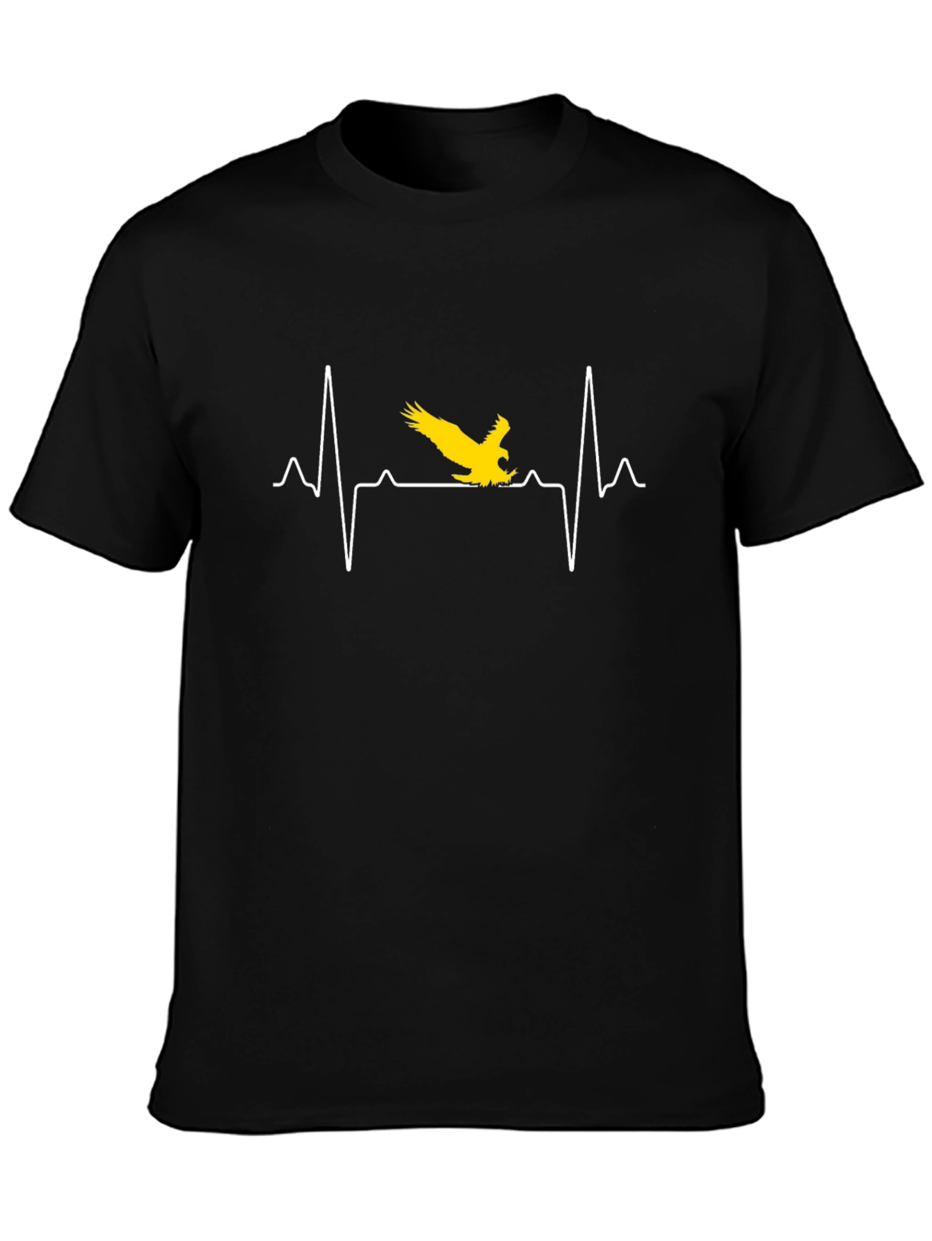 Eagle Heartbeat Graphic Tee - Black T-Shirt