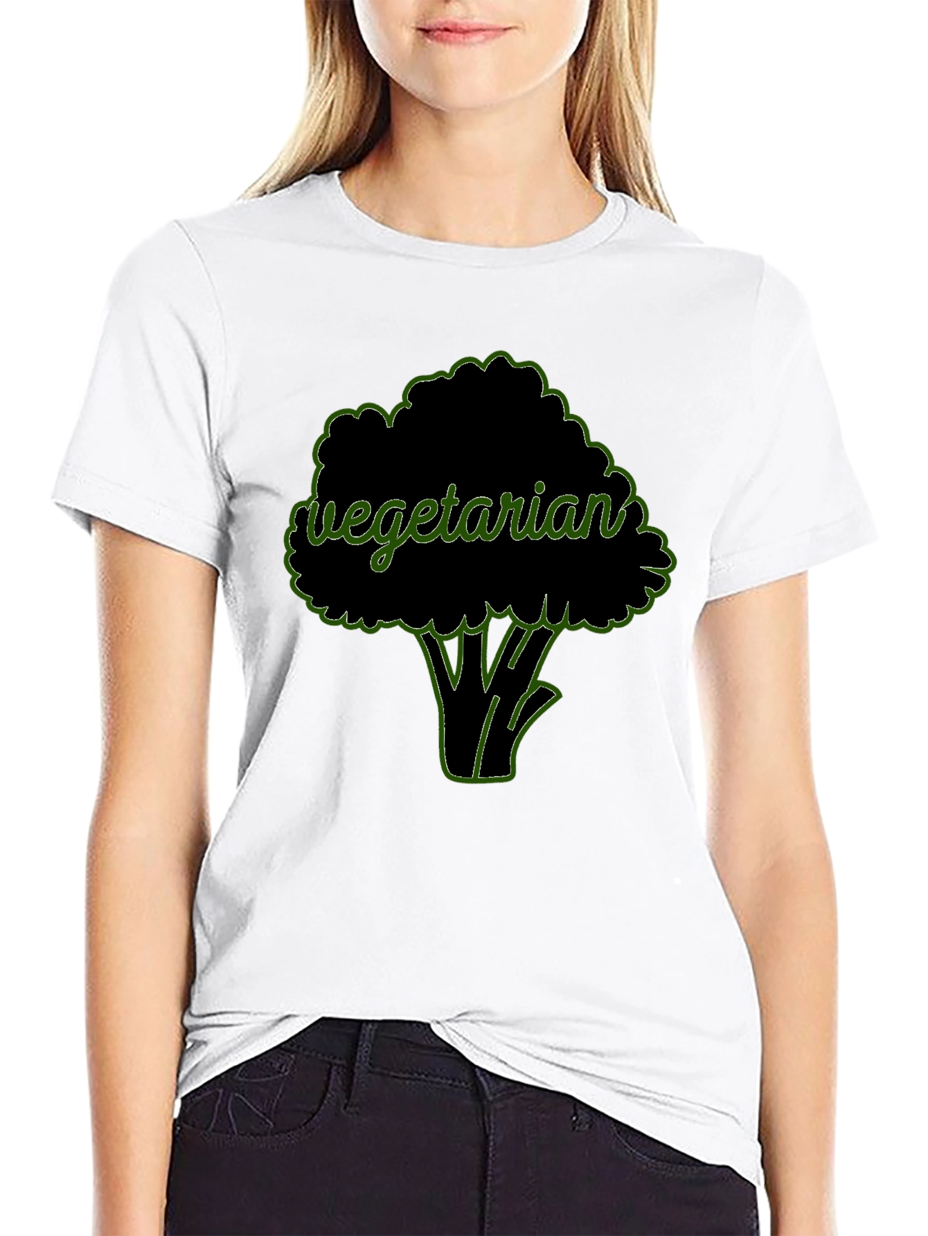Vegetarian Broccoli Graphic T-Shirt