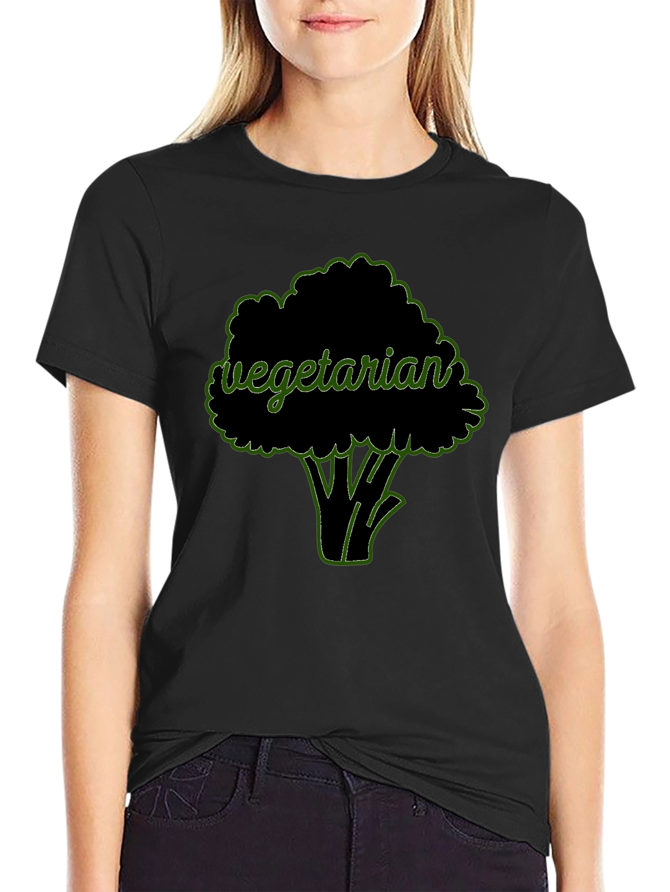 Vegetarian Broccoli Graphic T-Shirt