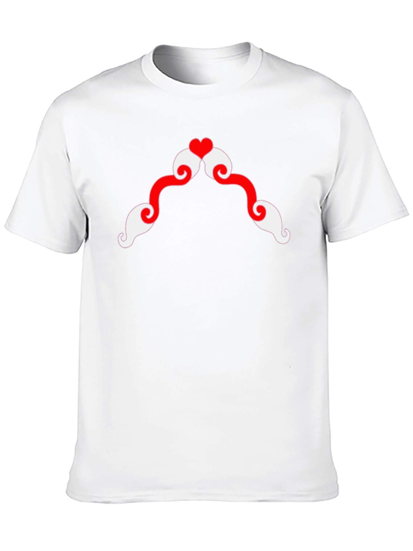 Heart Mustache Graphic Tee
