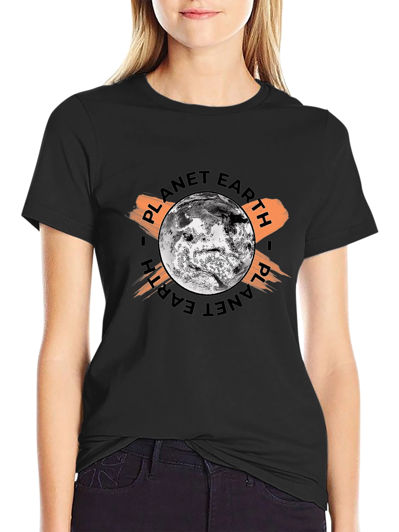 Planet Earth Graphic Tee - Black T-Shirt