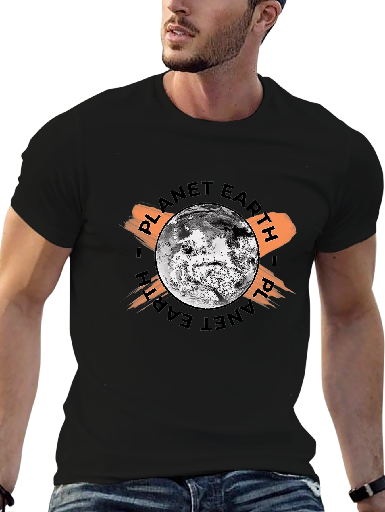 Planet Earth Graphic Tee - Black T-Shirt