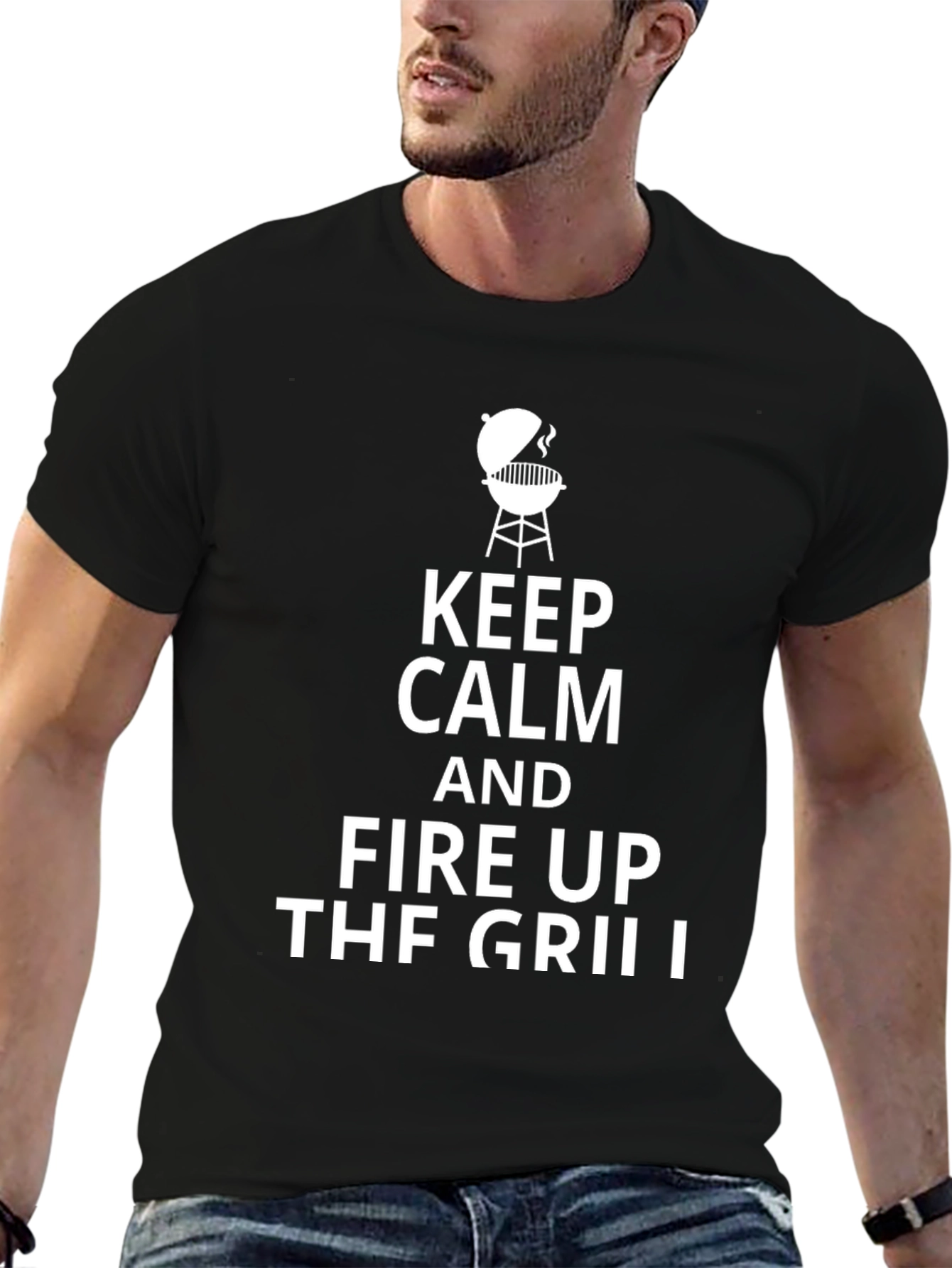 Keep Calm Grill T-Shirt - BBQ Humor Tee