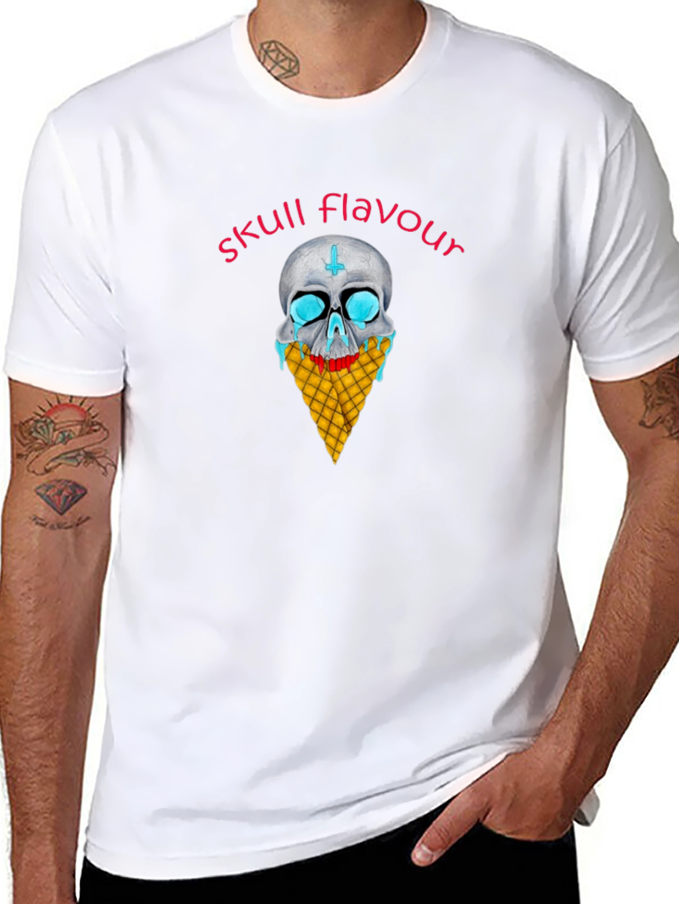 Skull Flavour Graphic Tee - Black