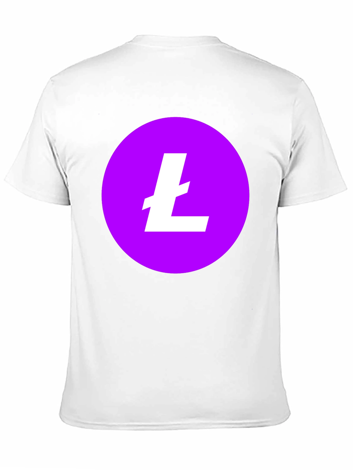 Litecoin Crypto T-Shirt - Round Purple Logo Black Tee