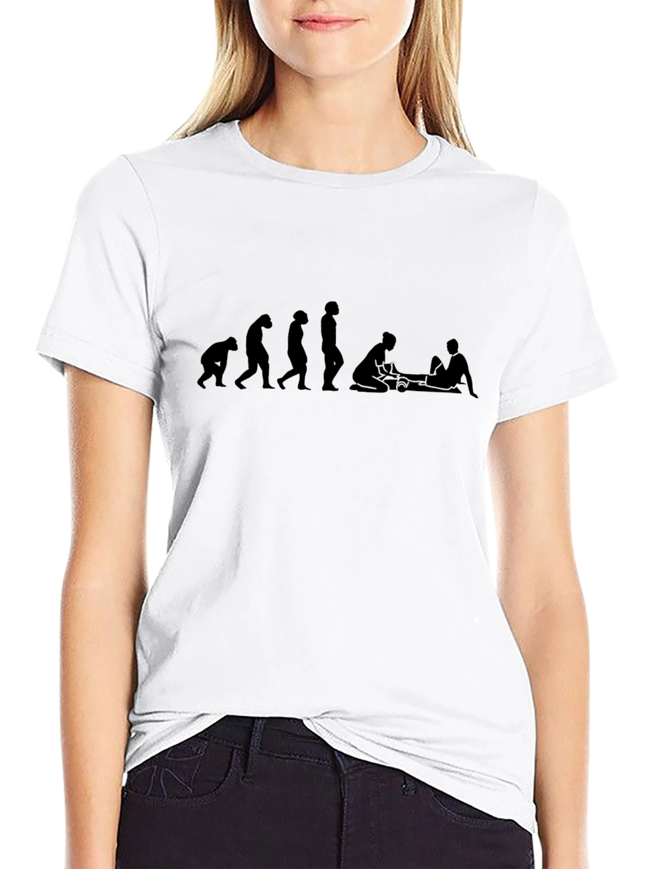 Evolution of Massage Black T-Shirt