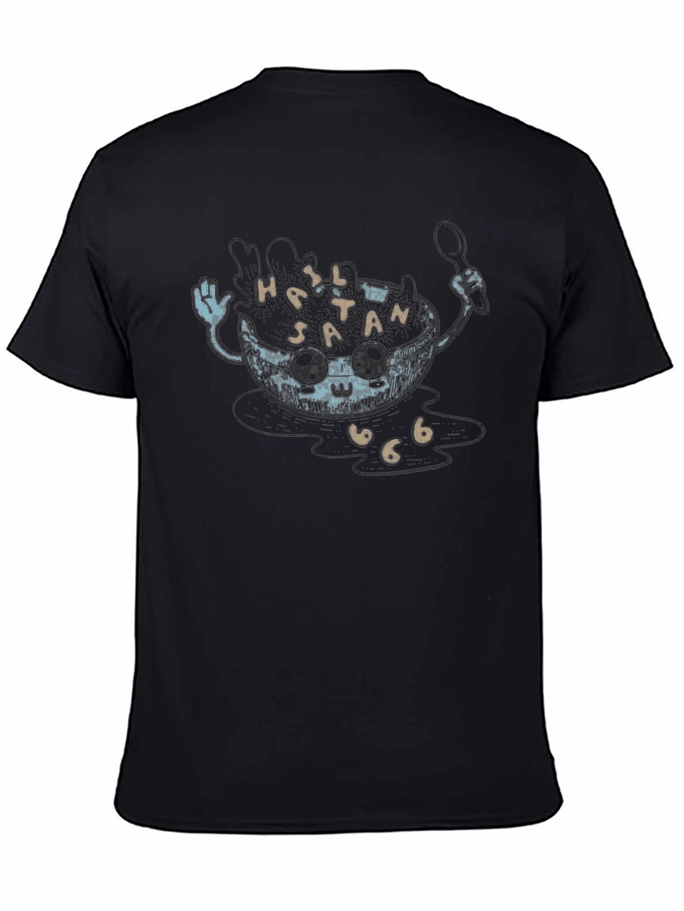 Hail Satan Cereal T-Shirt - Black Graphic Tee
