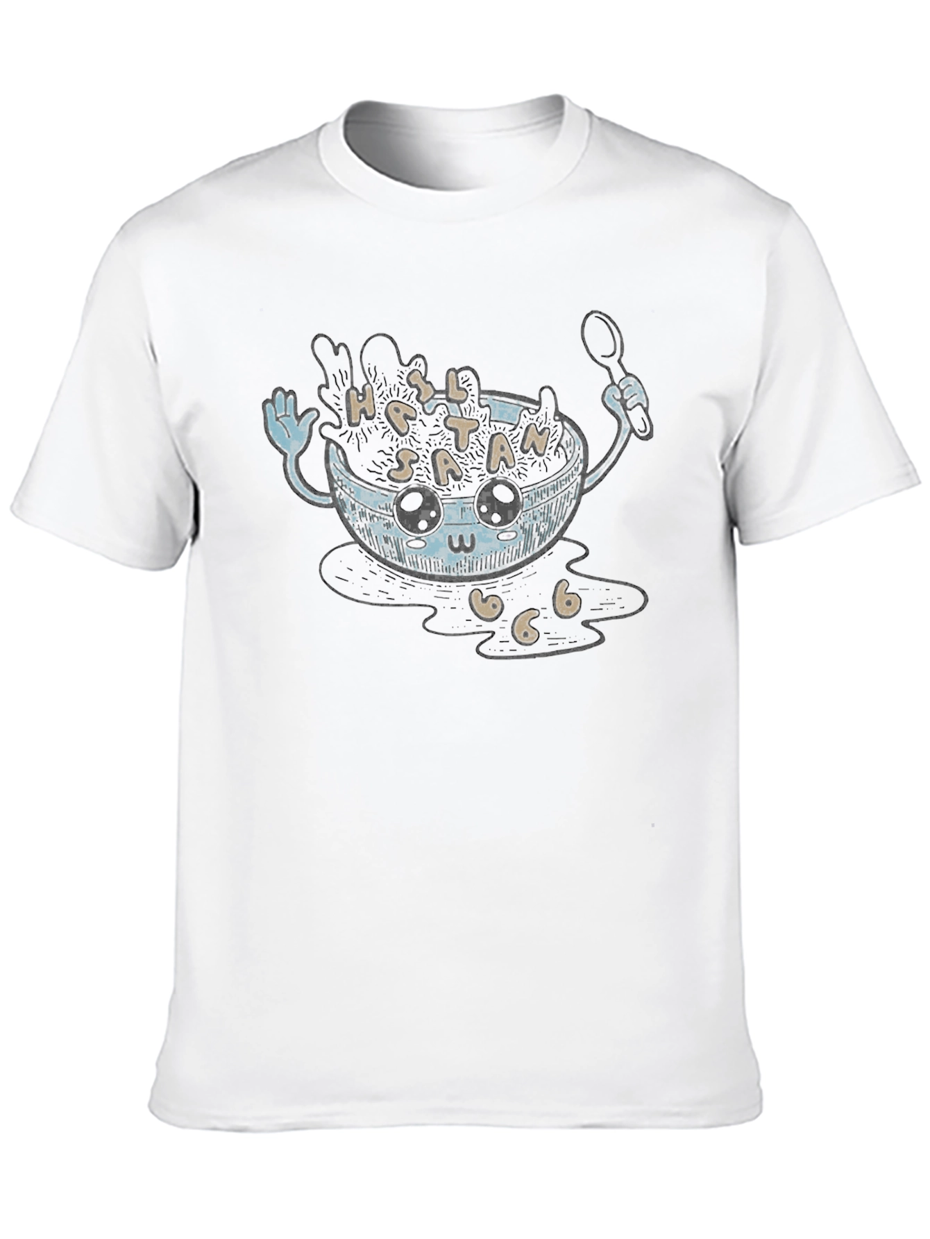 Hail Satan Cereal T-Shirt - Black Graphic Tee