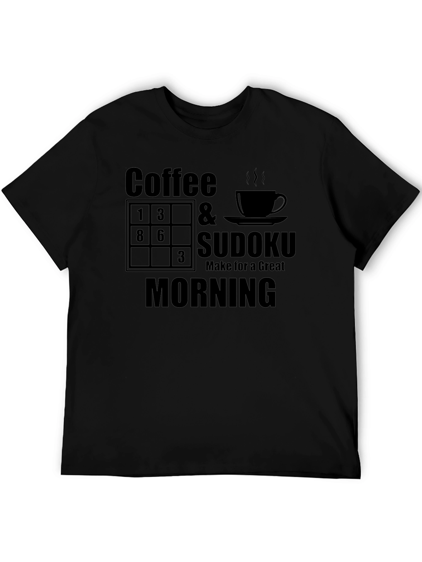 Coffee & Sudoku Morning Graphic Tee