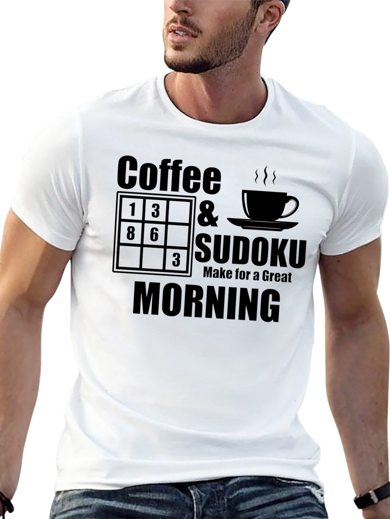 Coffee & Sudoku Morning Graphic Tee