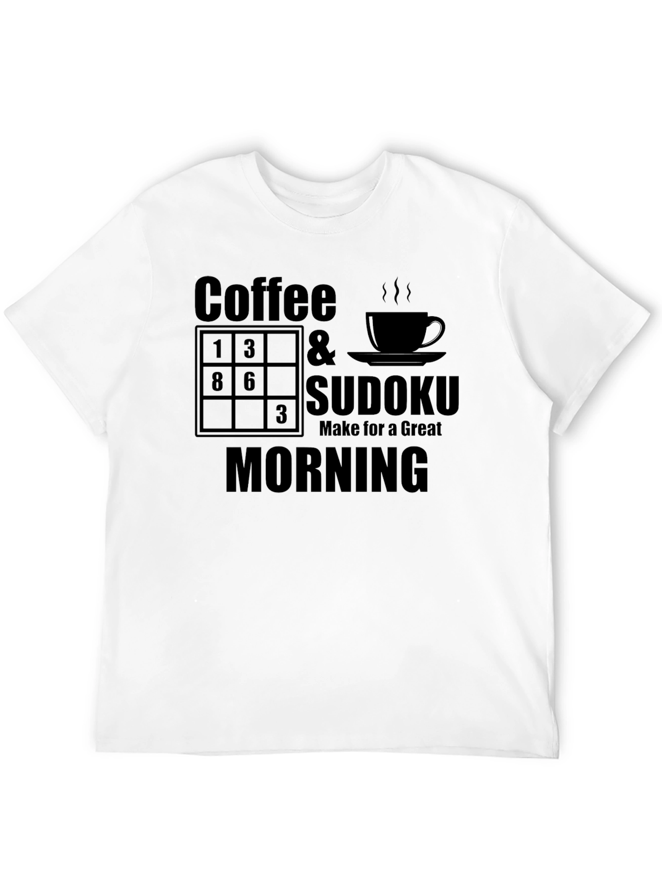 Coffee & Sudoku Morning Graphic Tee
