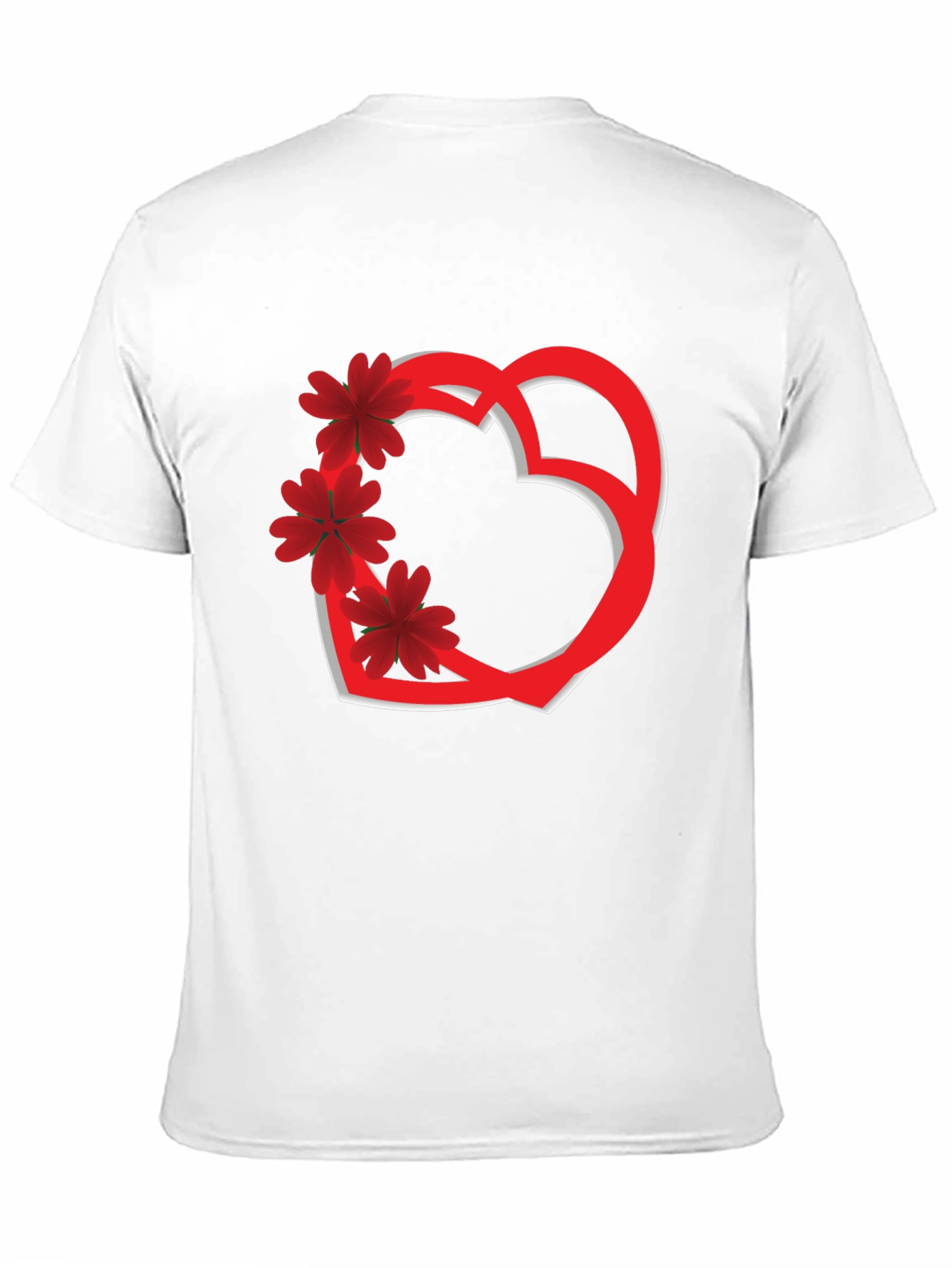 Heart & Flowers Graphic Tee - Black