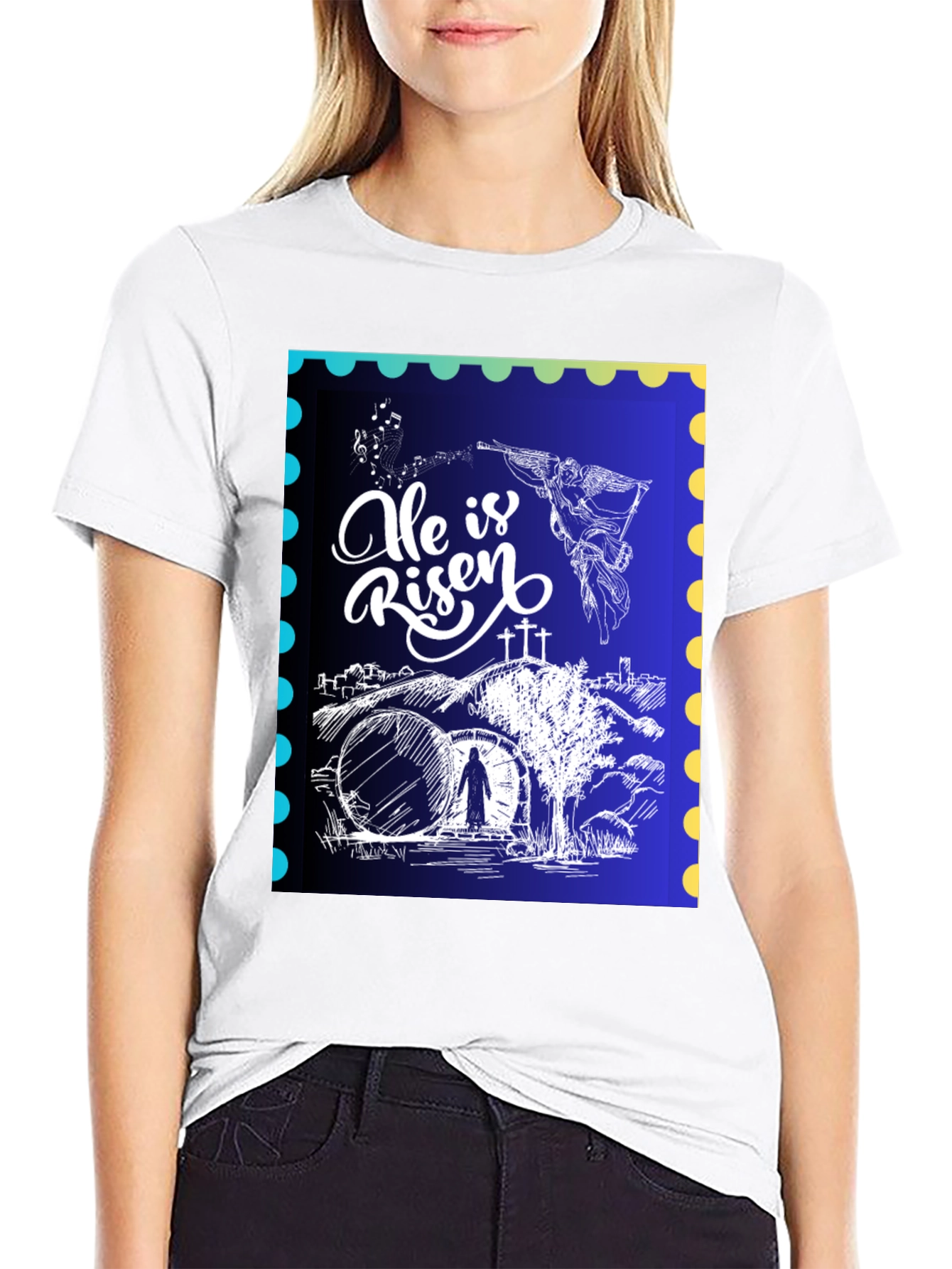 He is Risen Christian T-Shirt Easter Sunday