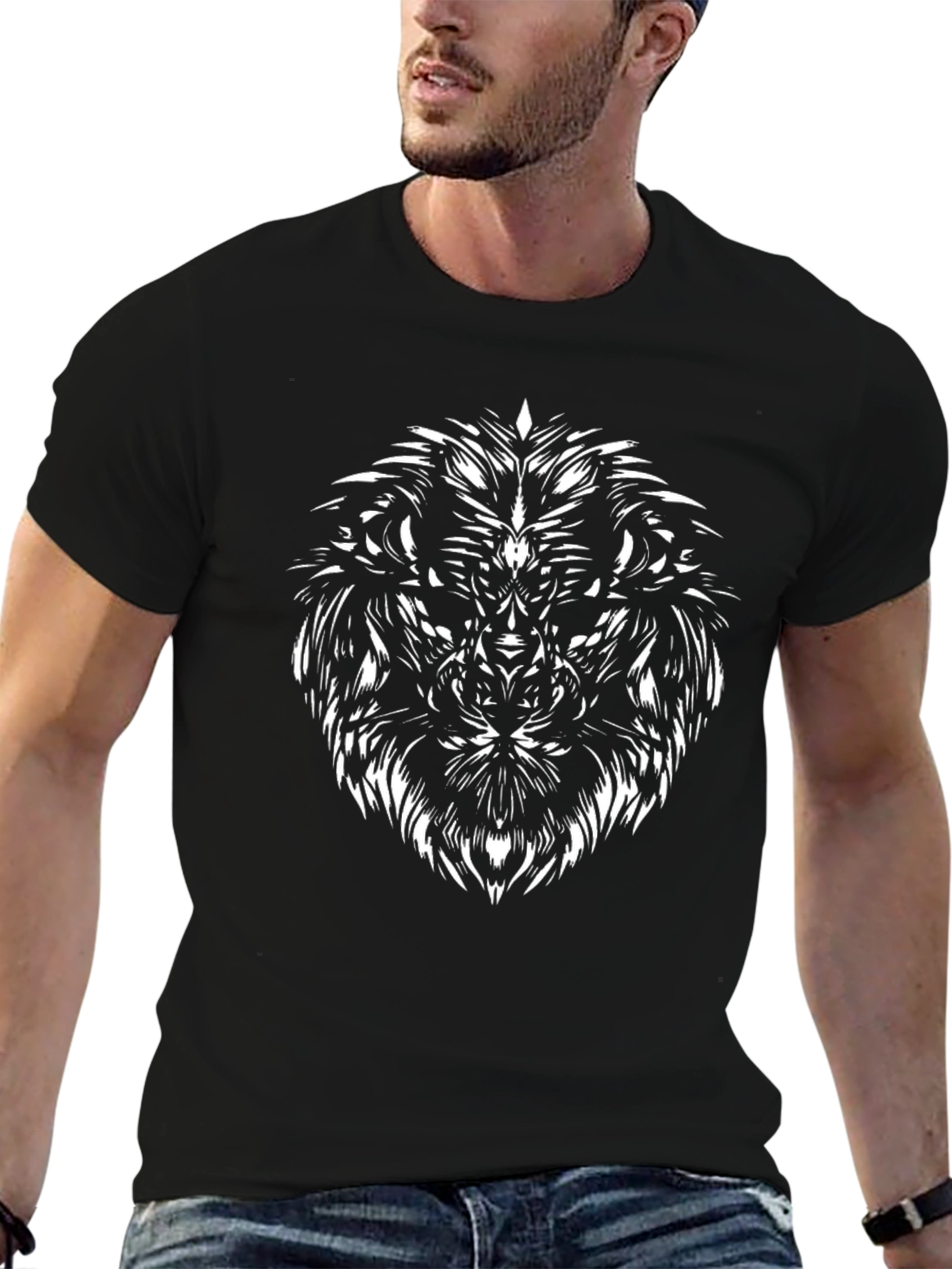 Lion Graphic Black T-Shirt
