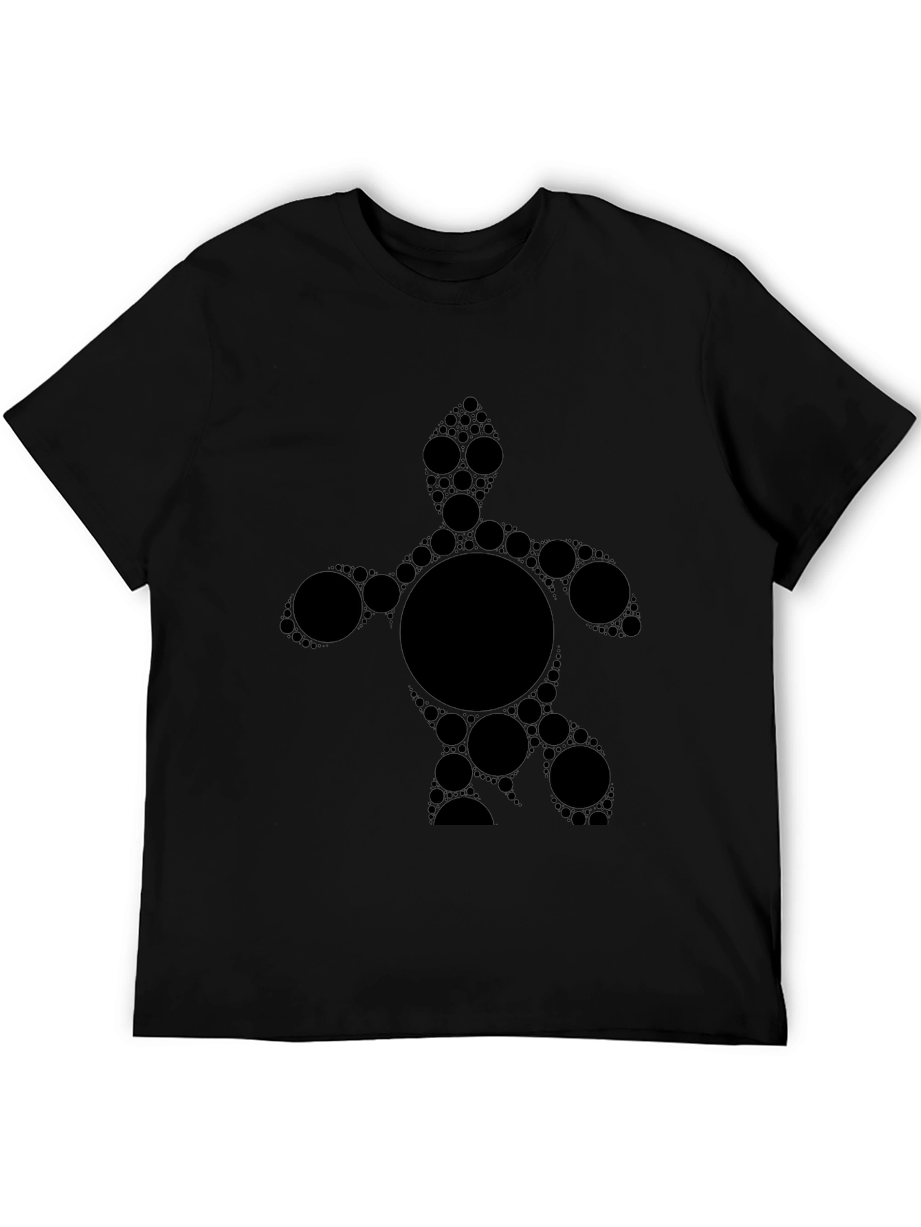 Abstract Turtle Graphic Tee - Mens Black T-Shirt