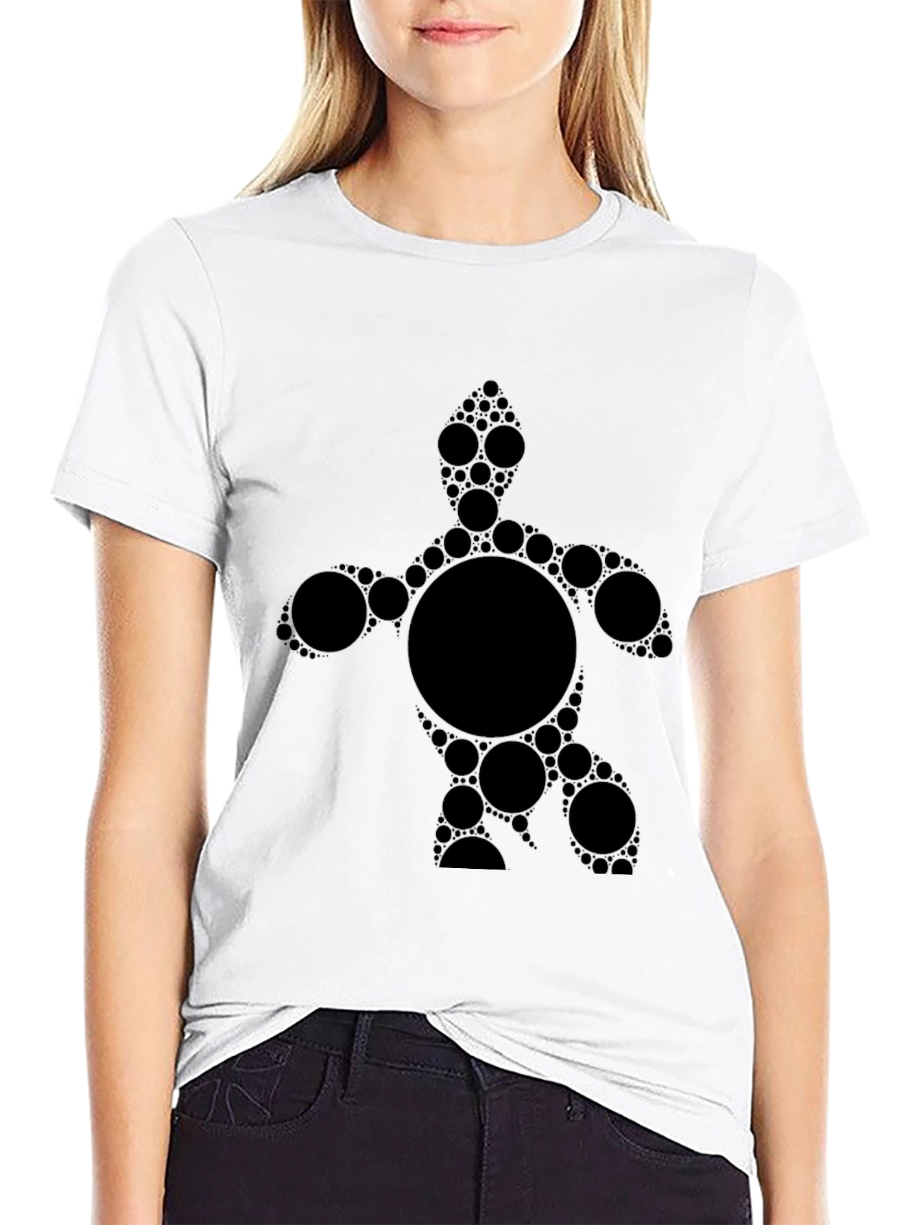 Abstract Turtle Graphic Tee - Mens Black T-Shirt