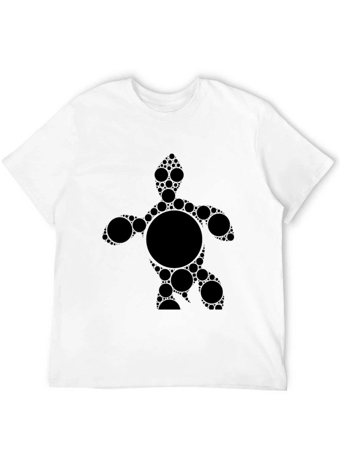 Abstract Turtle Graphic Tee - Mens Black T-Shirt