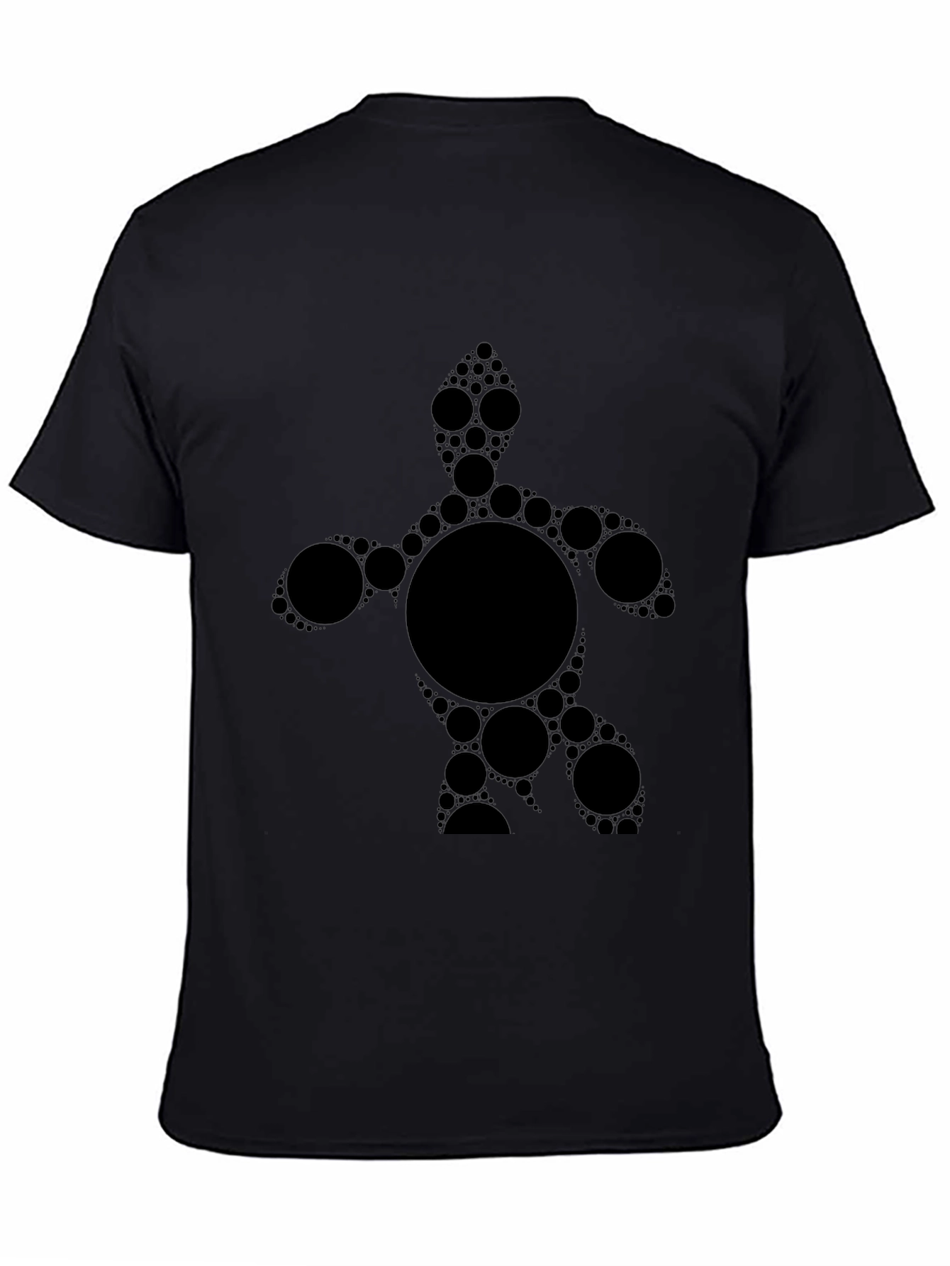 Abstract Turtle Graphic Tee - Mens Black T-Shirt