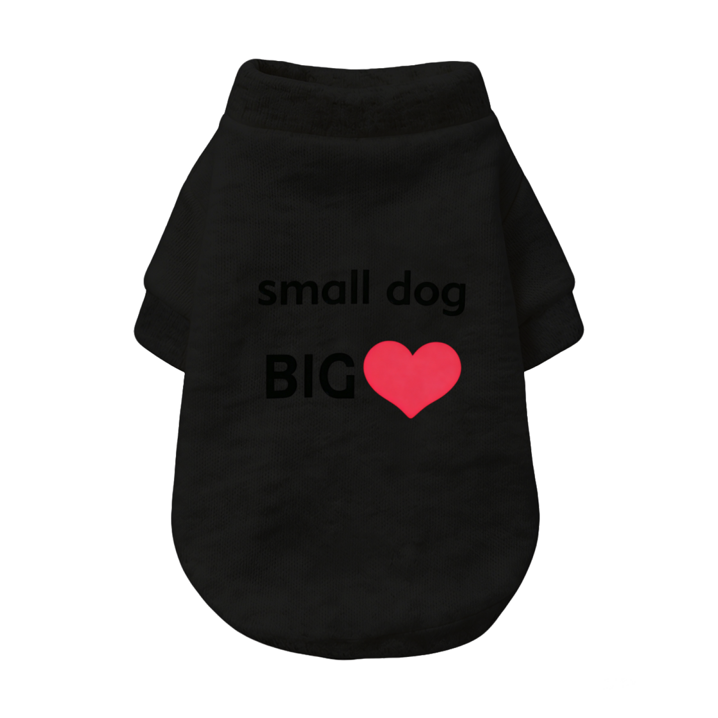 Small Dog Big Heart Sweet White Pet Warm Cardigan Sweater