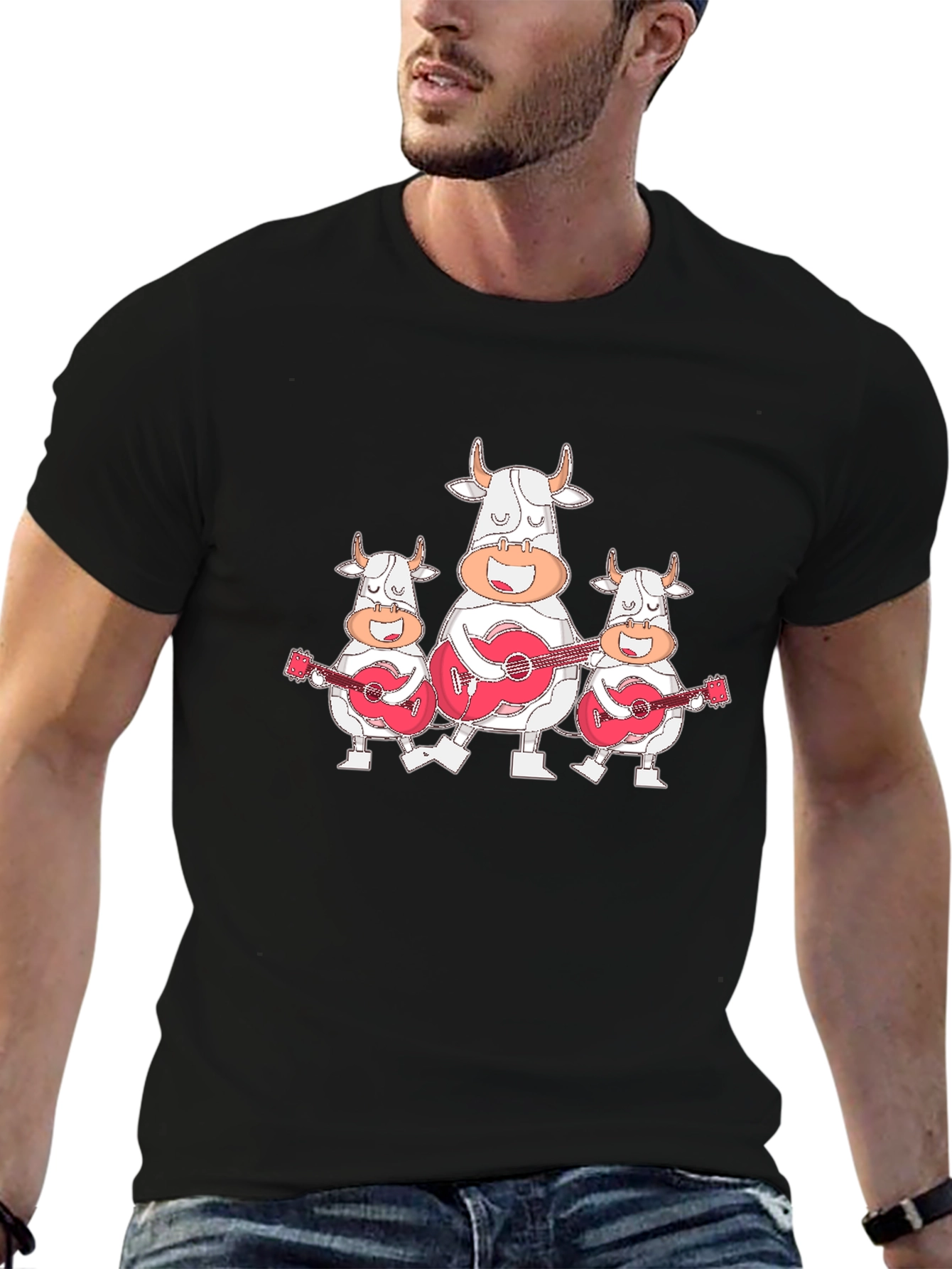 Cow Band T-Shirt - Musical Animal Tee