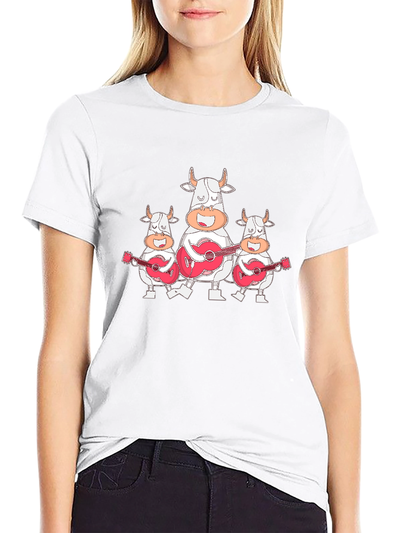 Cow Band T-Shirt - Musical Animal Tee