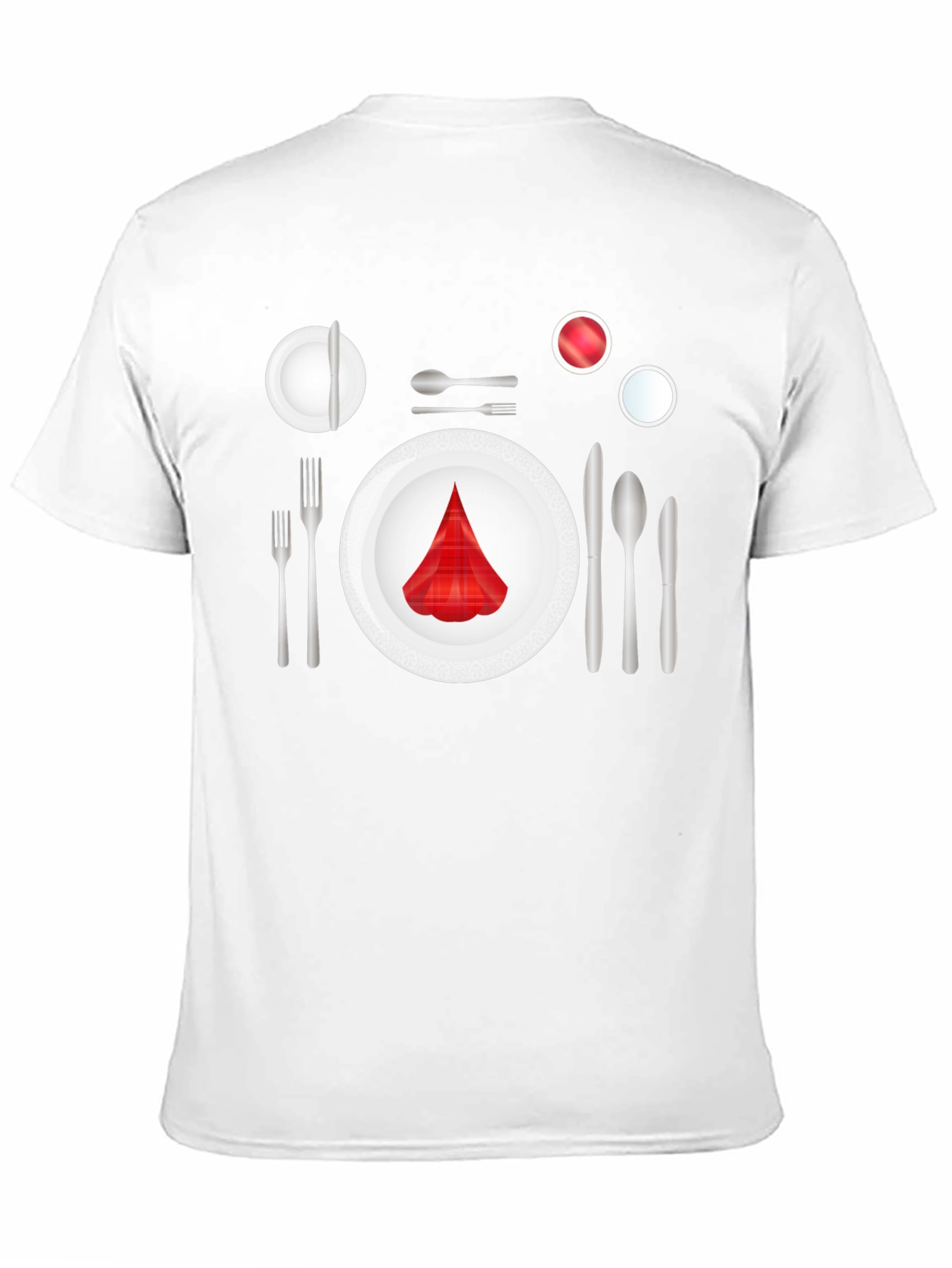 Dinner Place Setting Graphic Tee - Black