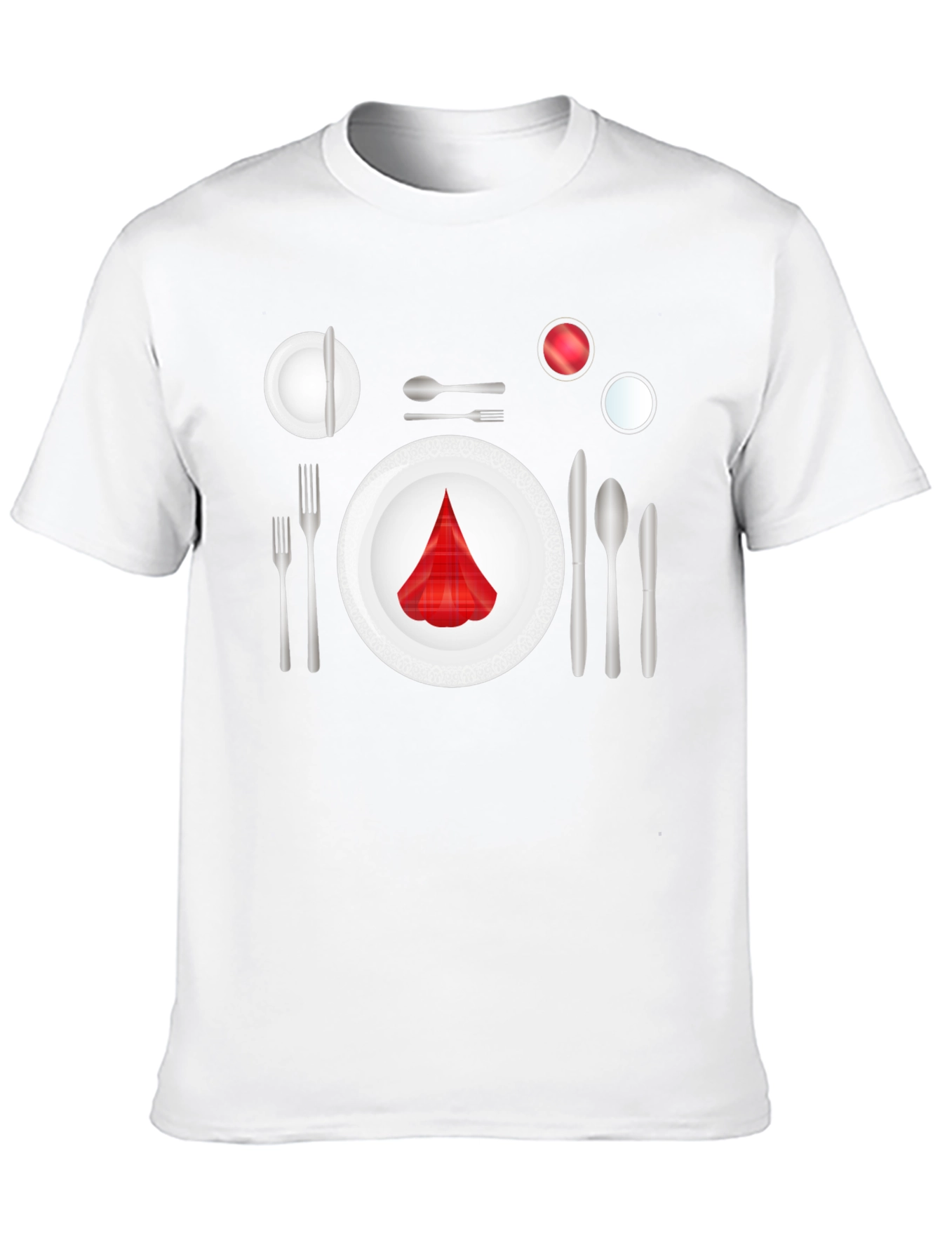 Dinner Place Setting Graphic Tee - Black