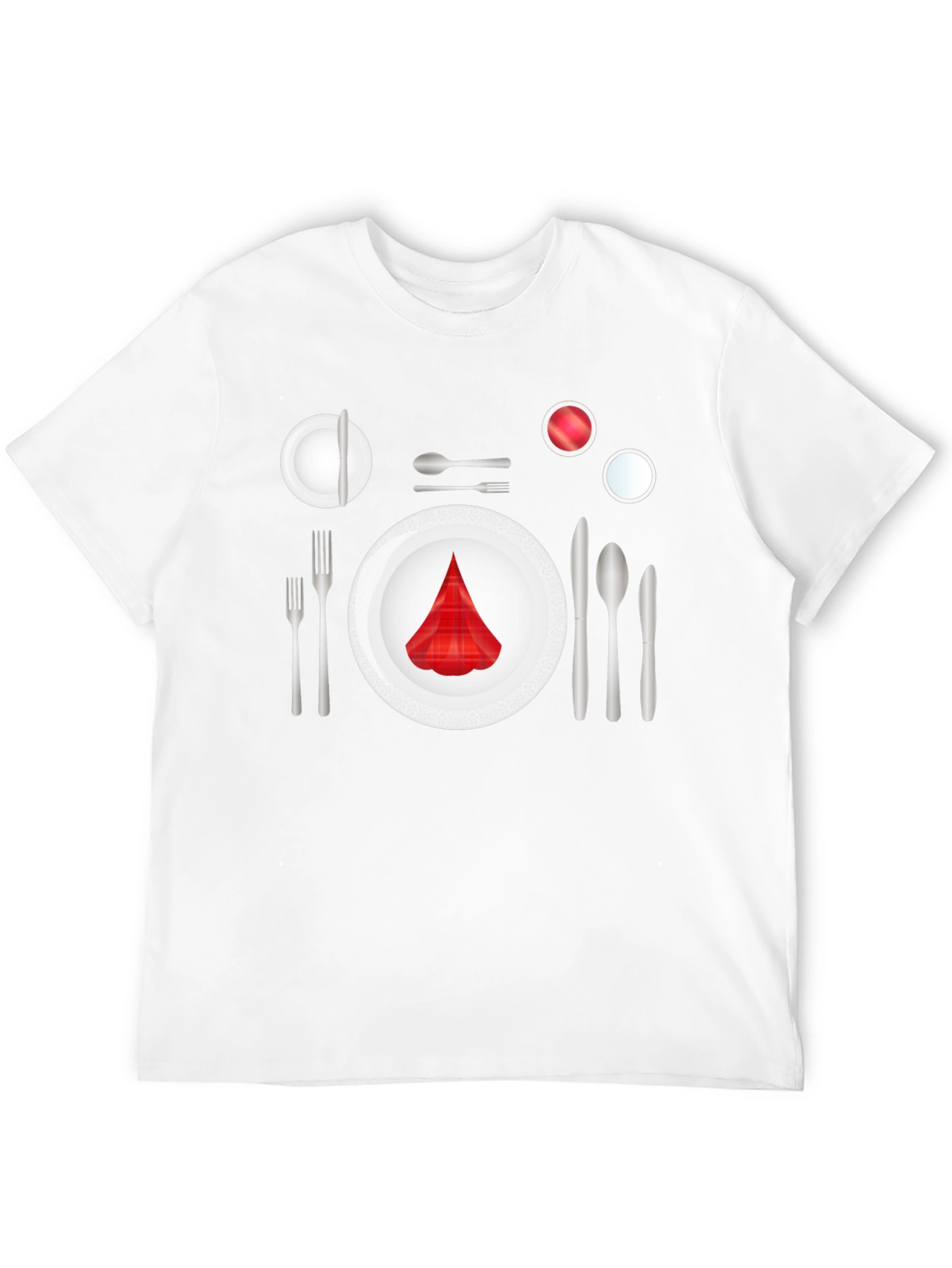 Dinner Place Setting Graphic Tee - Black