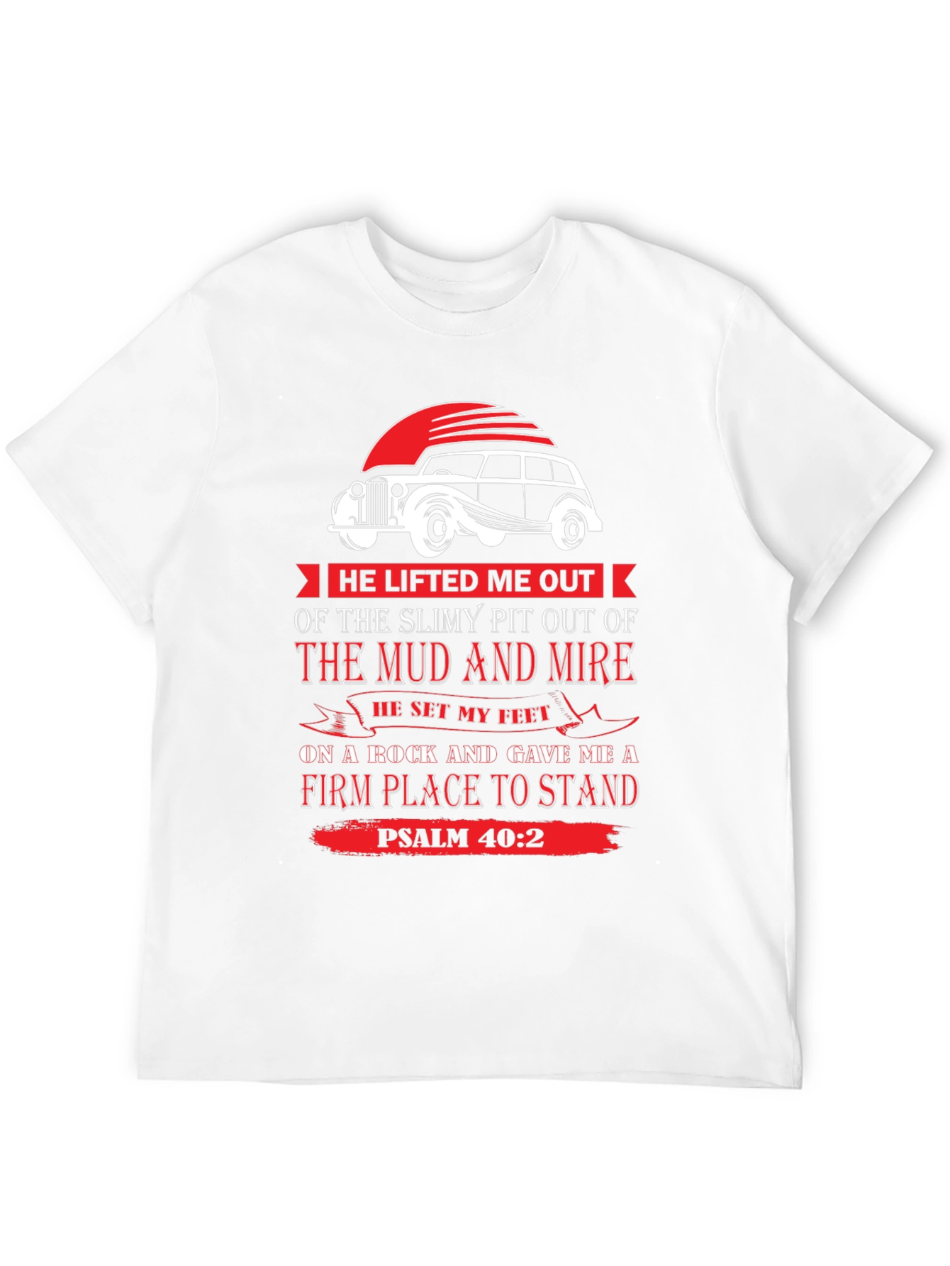 Faith-Inspired Psalm 40:2 Graphic Tee