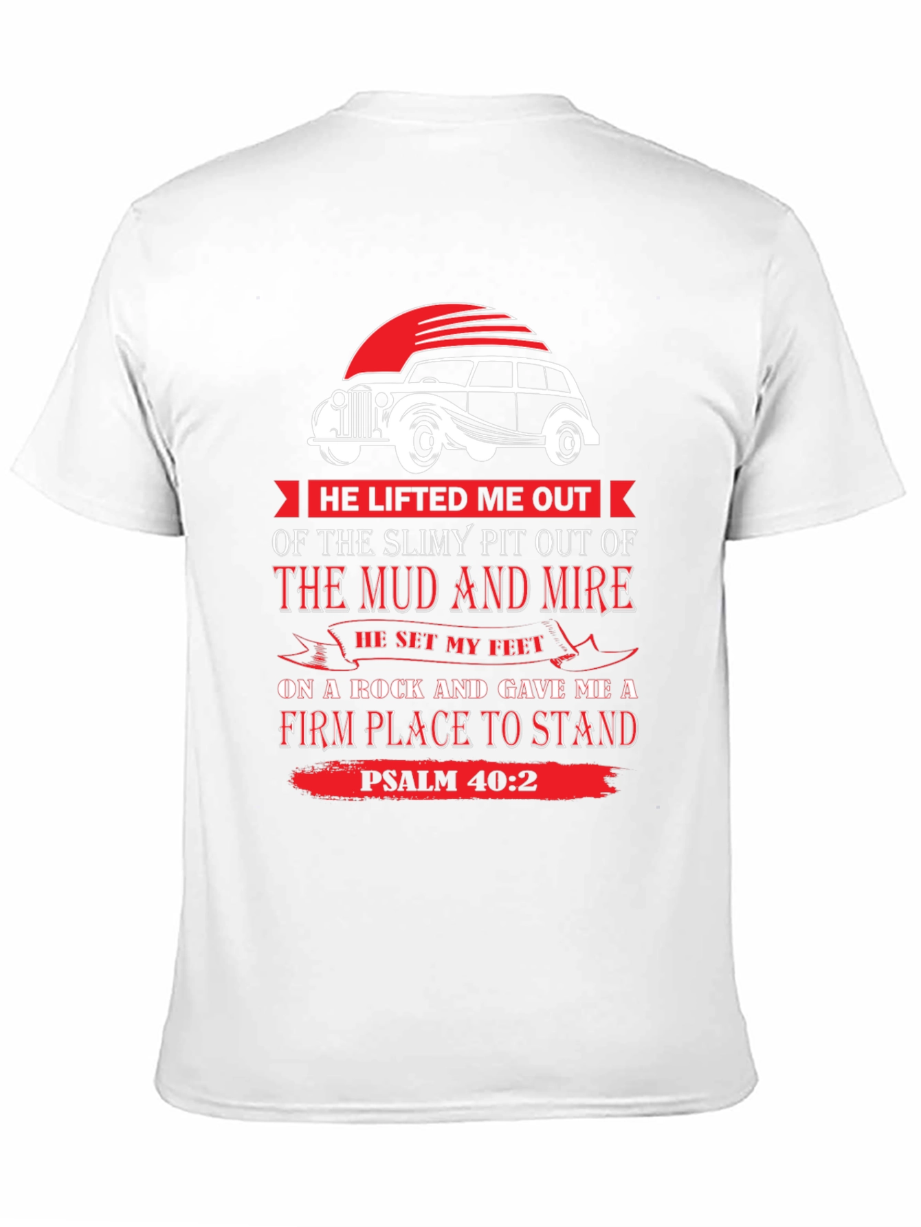 Faith-Inspired Psalm 40:2 Graphic Tee