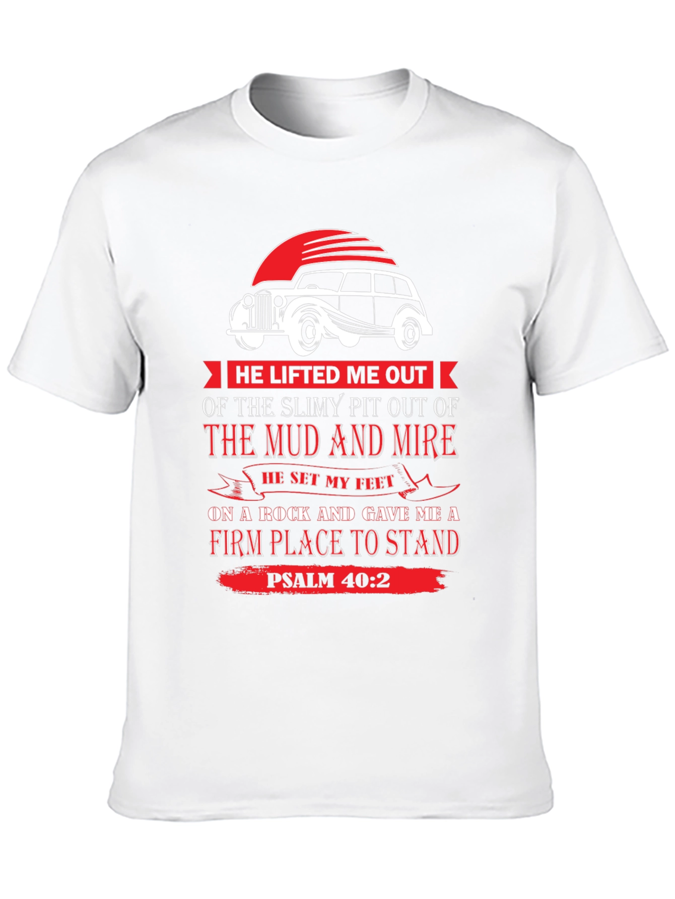 Faith-Inspired Psalm 40:2 Graphic Tee