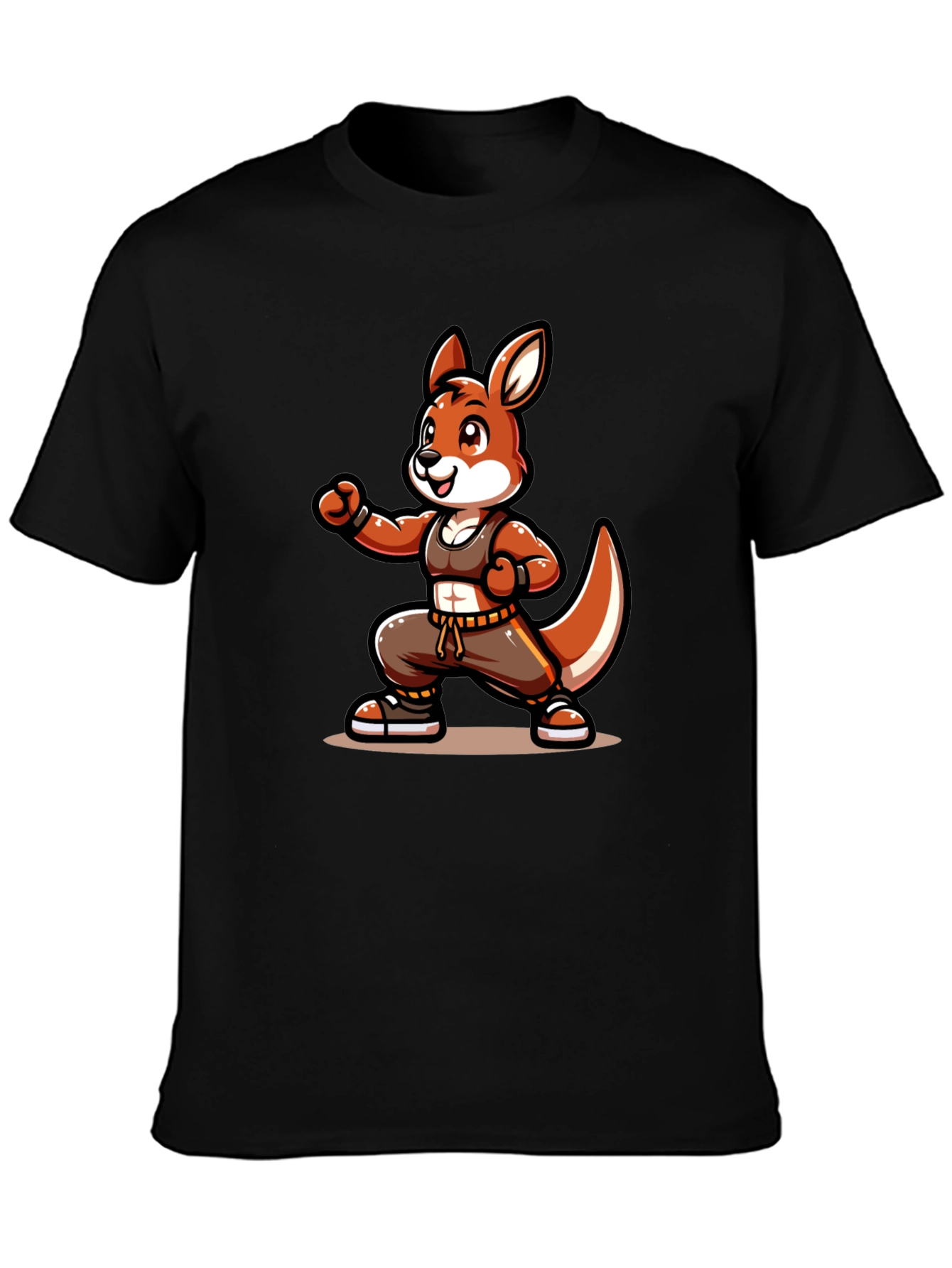 Cool Kangaroo Cartoon Graphic T-Shirt