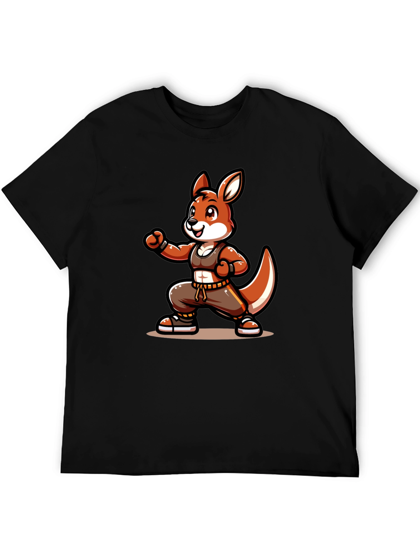 Cool Kangaroo Cartoon Graphic T-Shirt
