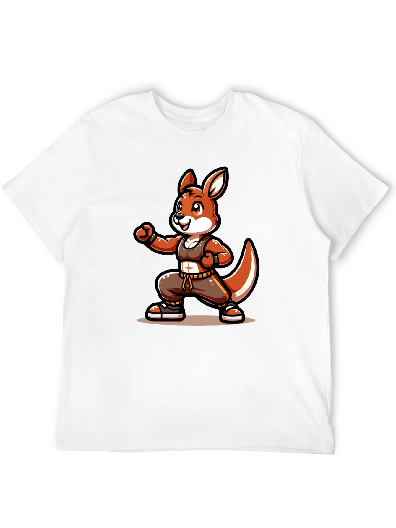 Cool Kangaroo Cartoon Graphic T-Shirt