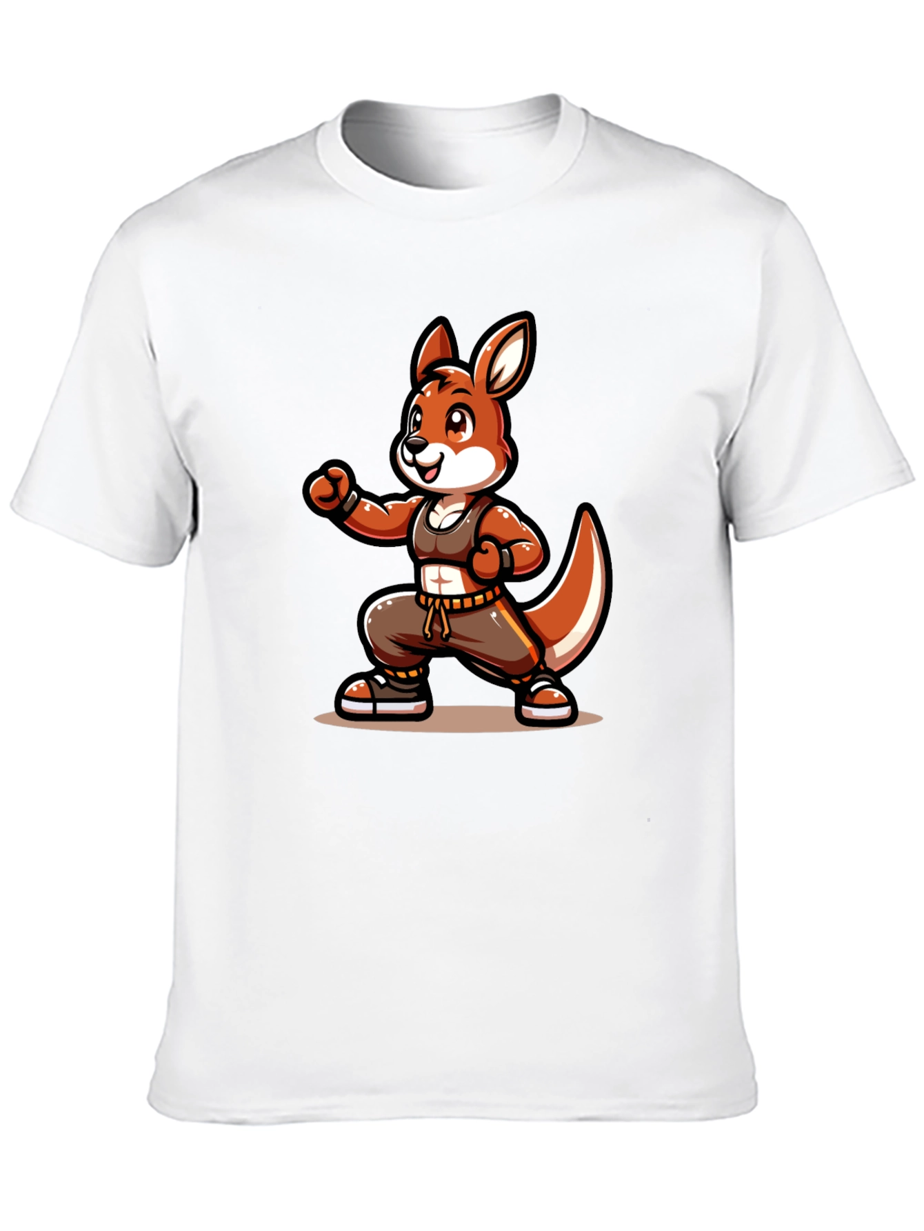 Cool Kangaroo Cartoon Graphic T-Shirt