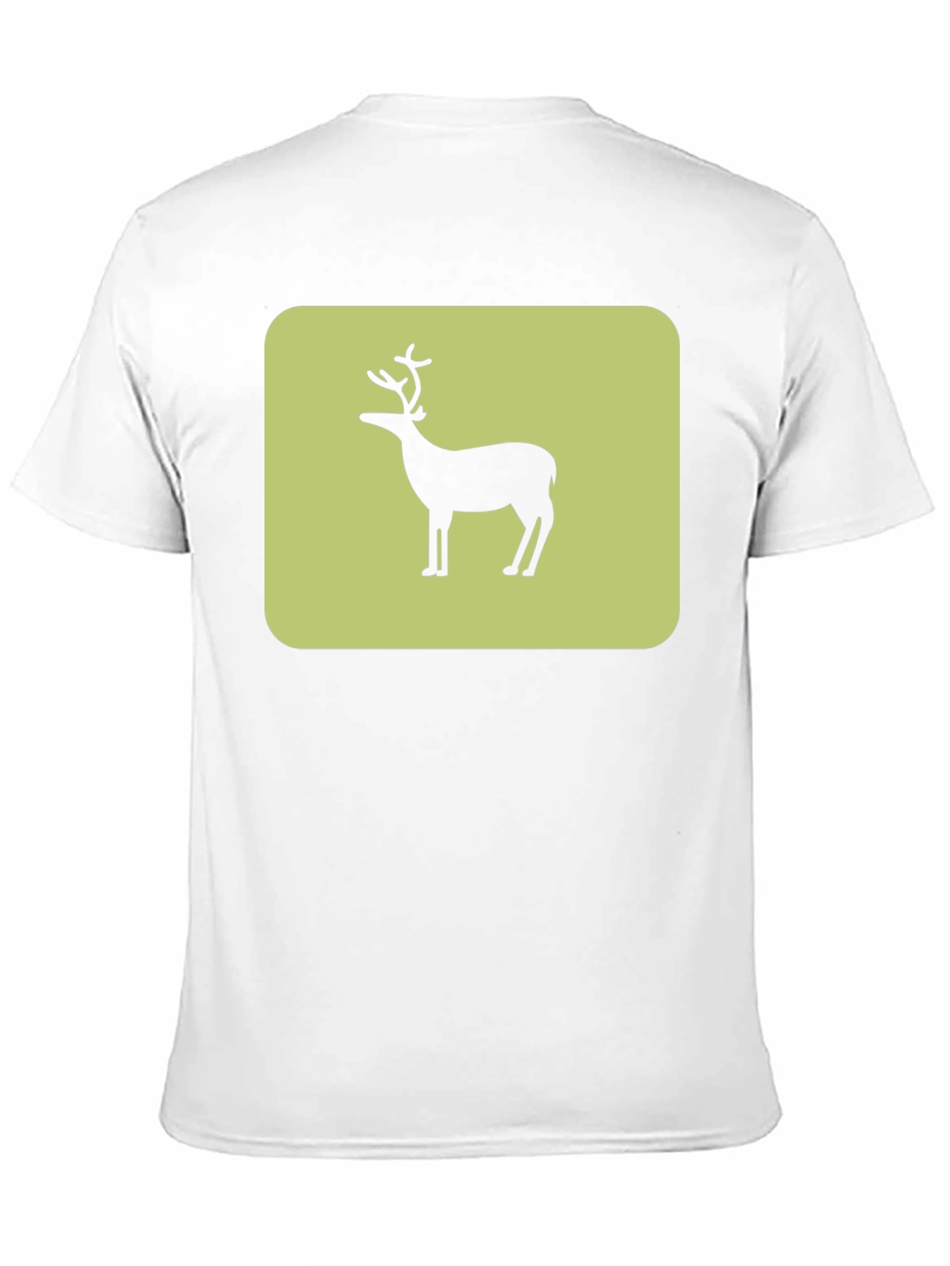 Deer Silhouette Graphic Tee - Black Cotton Blend