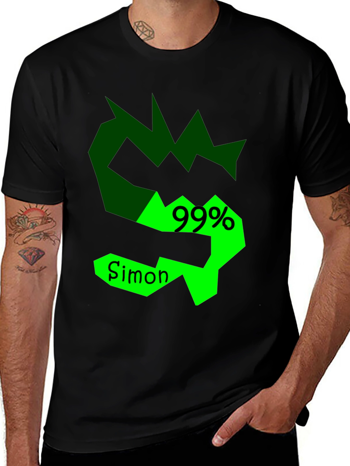 Simon 99% T-Shirt - Unique Graphic Tee