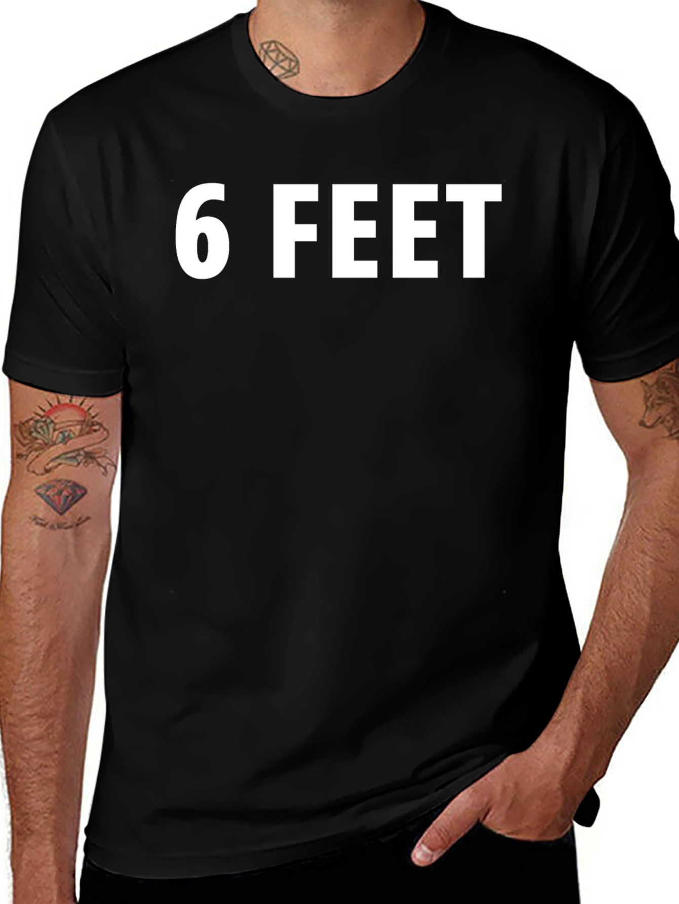 6 Feet Graphic Tee - Social Distancing T-Shirt