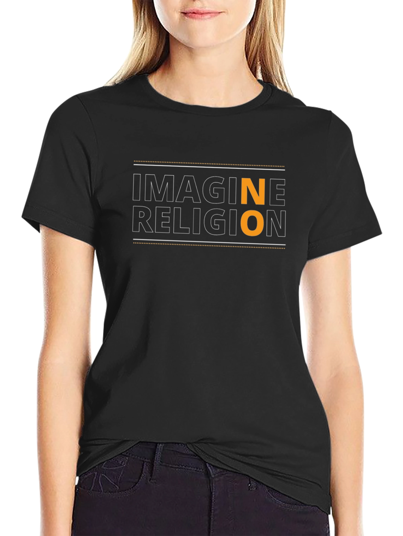 Imagine No Religion T-Shirt - Black