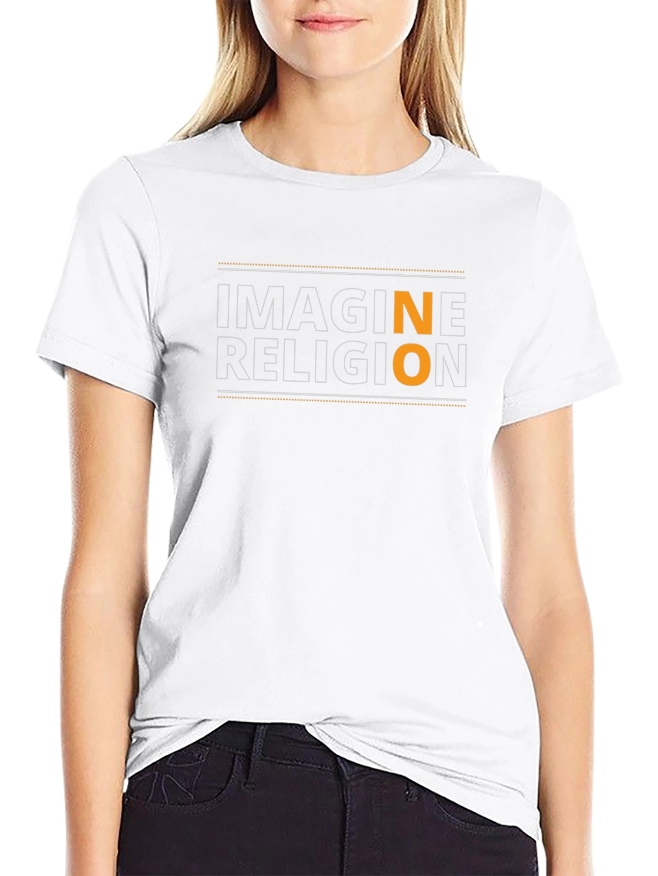Imagine No Religion T-Shirt - Black