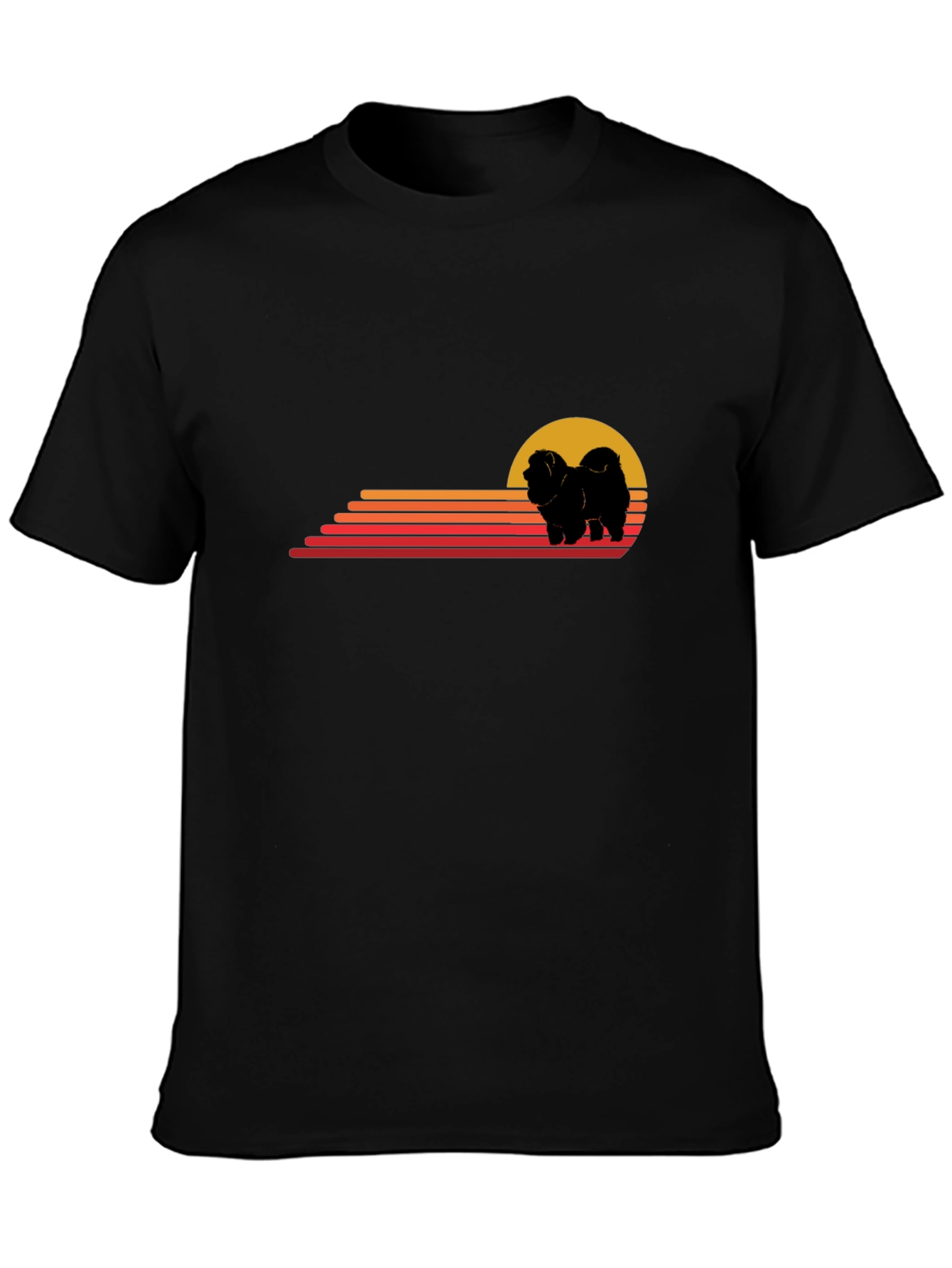 Retro Chow Chow T-Shirt - Sunset Dog Tee