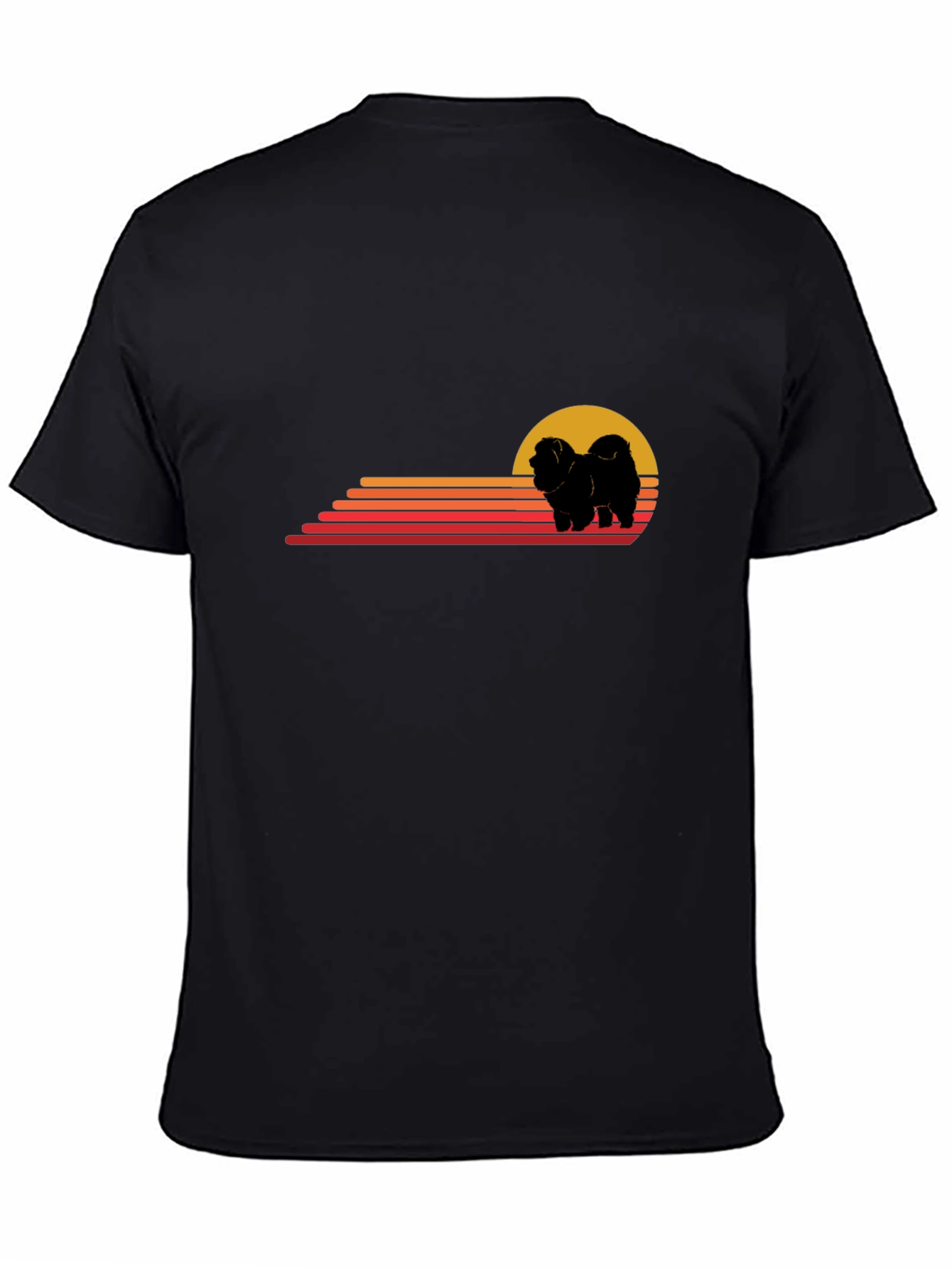 Retro Chow Chow T-Shirt - Sunset Dog Tee