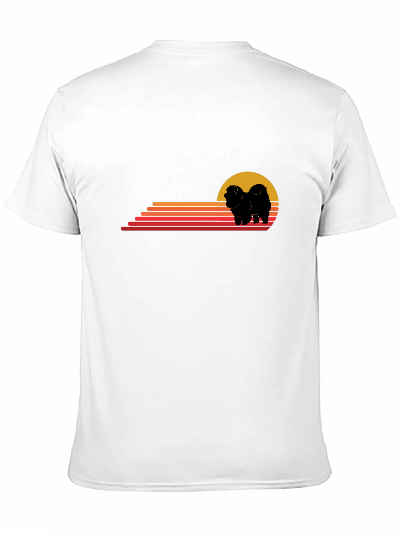 Retro Chow Chow T-Shirt - Sunset Dog Tee