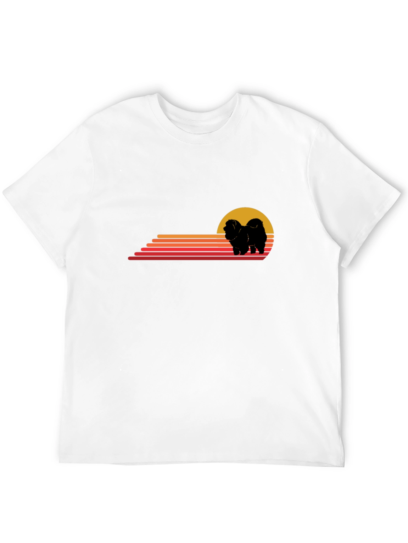 Retro Chow Chow T-Shirt - Sunset Dog Tee