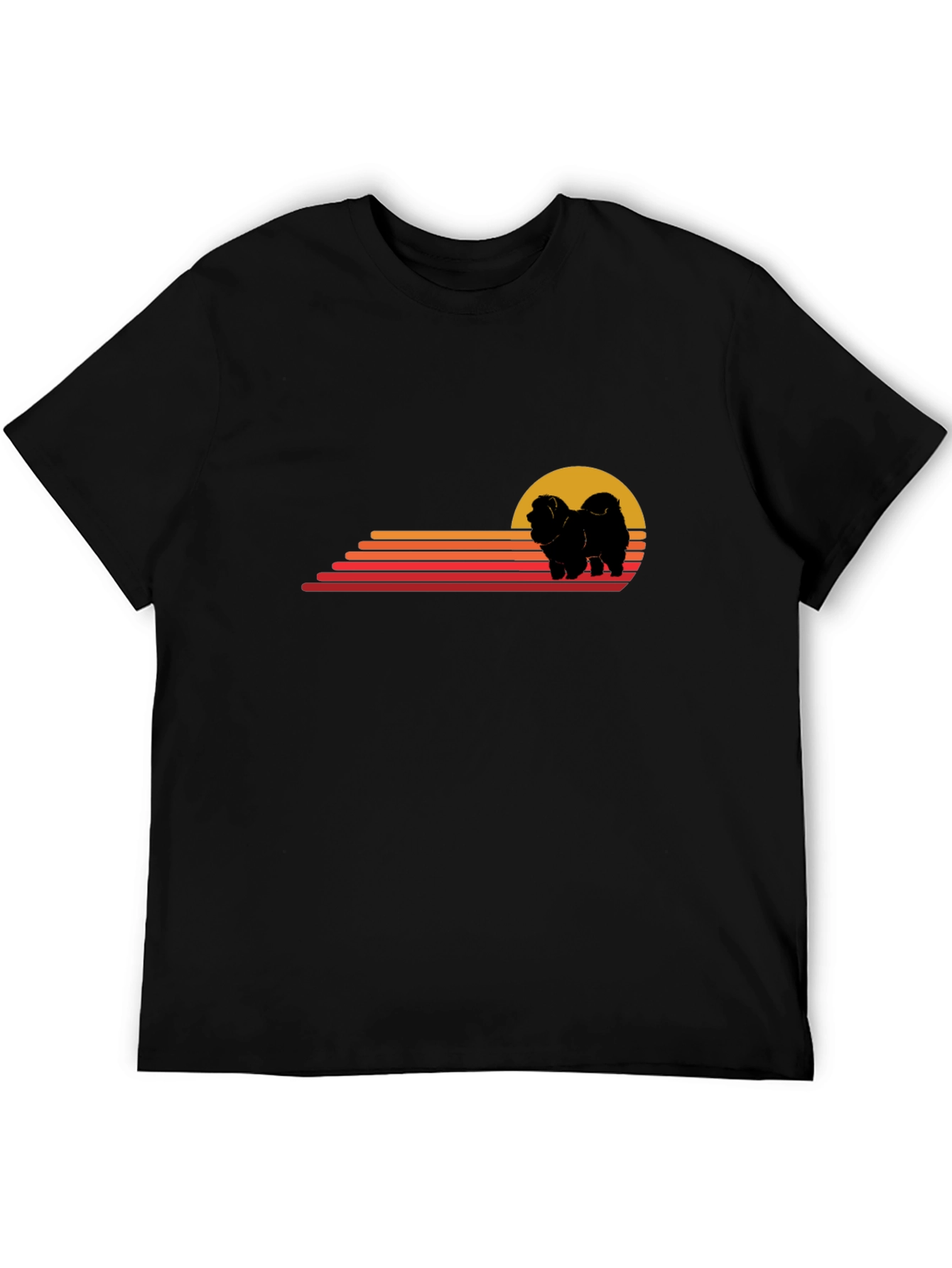 Retro Chow Chow T-Shirt - Sunset Dog Tee
